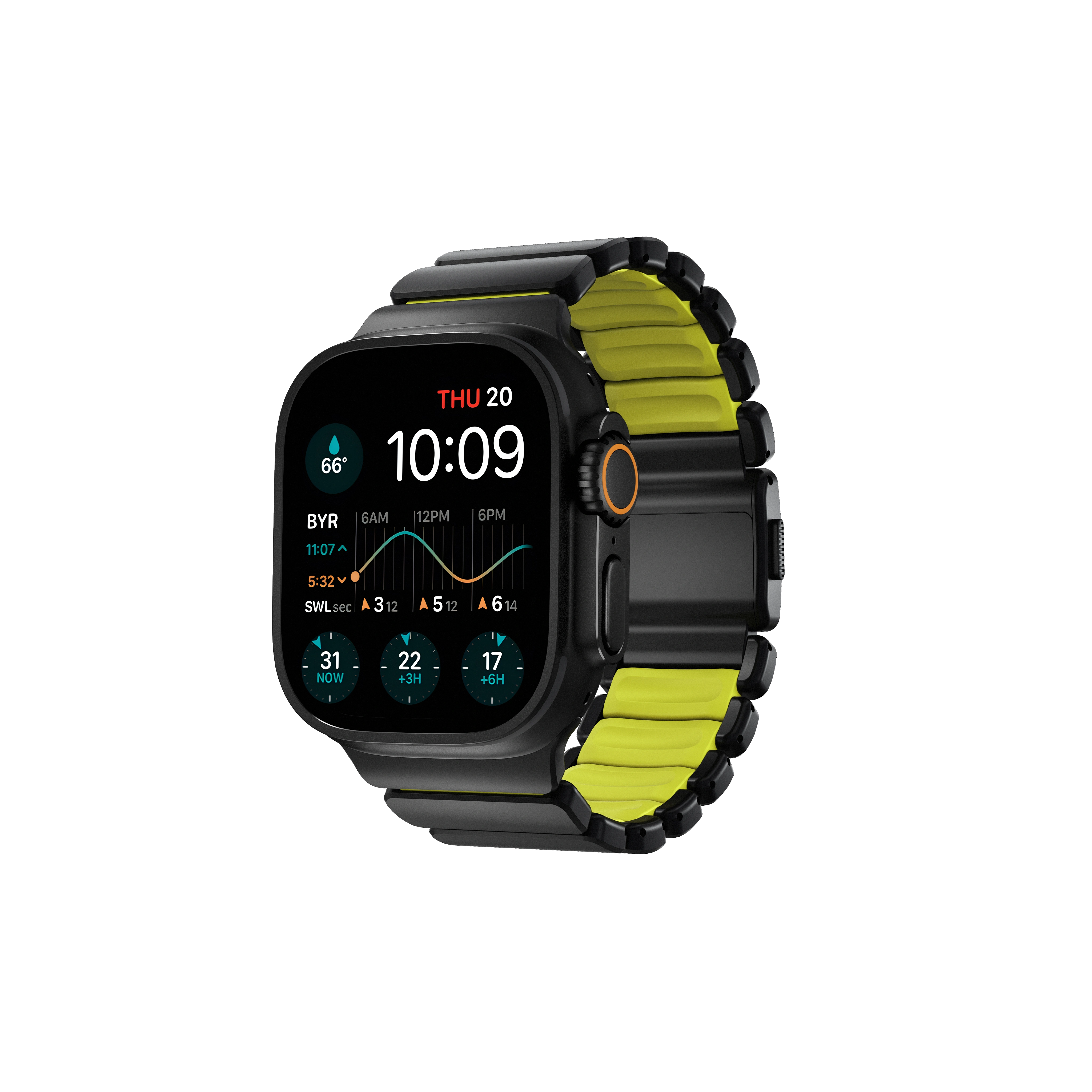 Nomad Stratos Band - 49mm - Black Titanium - Volt – MegaMac