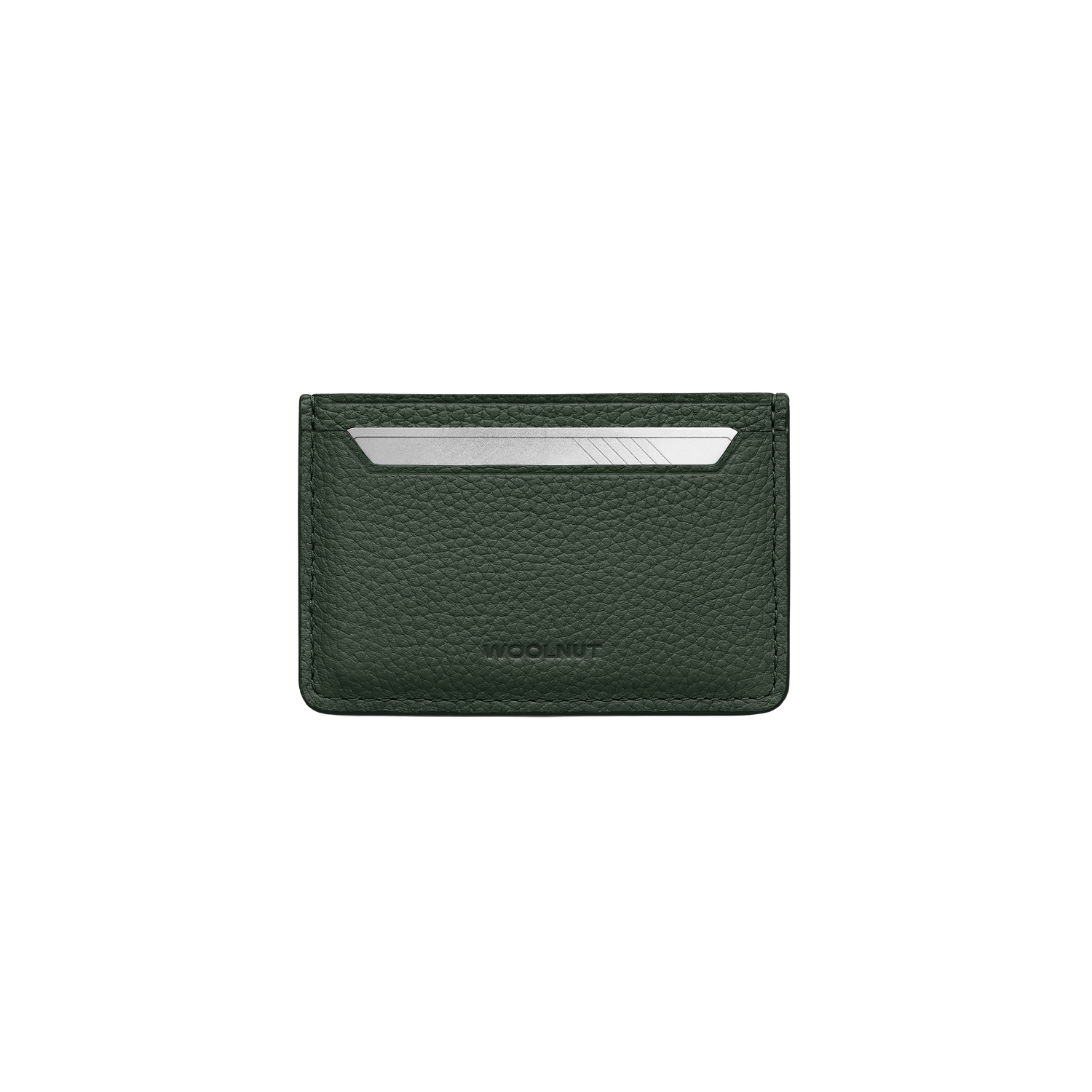 Woolnut Leather Card Holder - Green