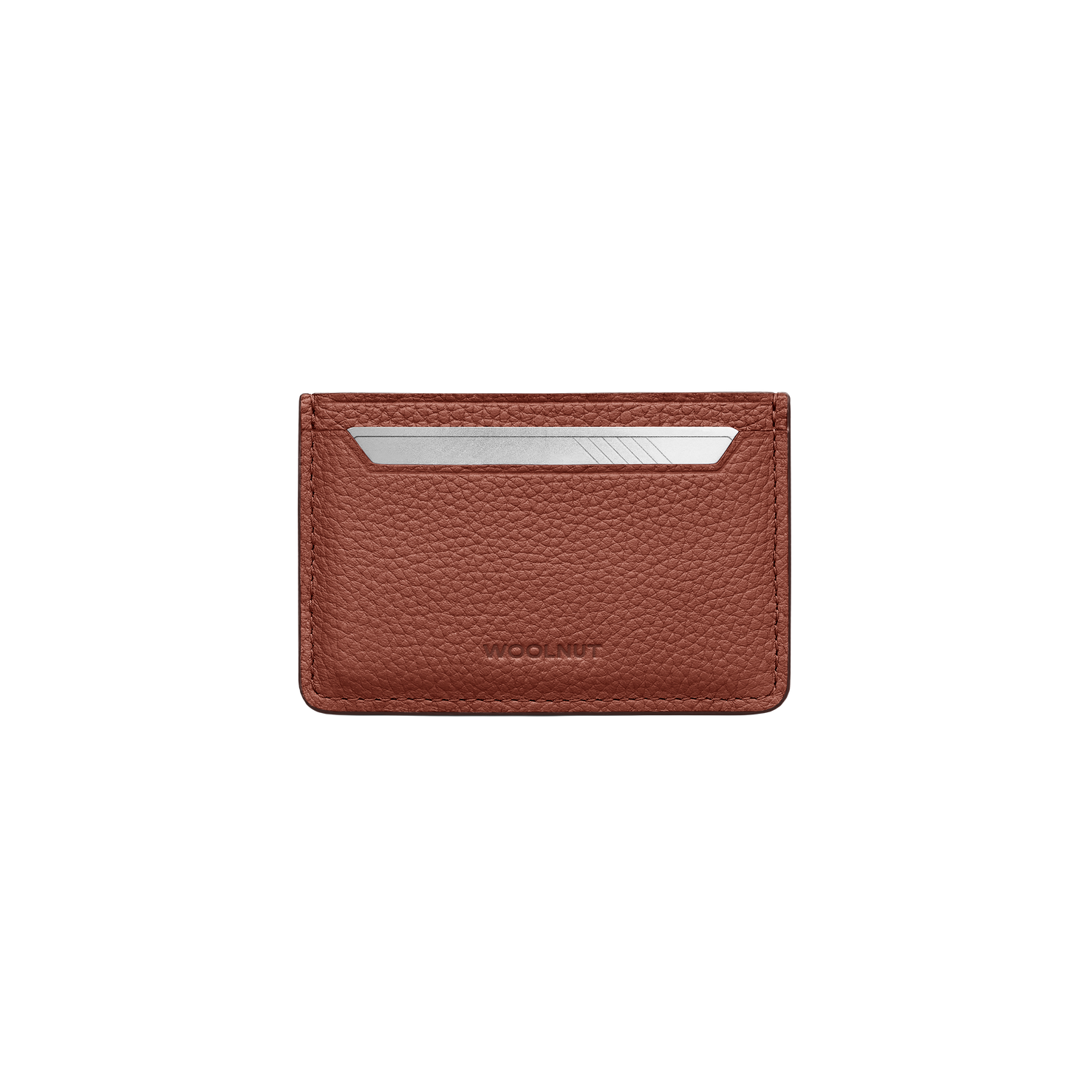 Woolnut Leather Card Holder - Cognac