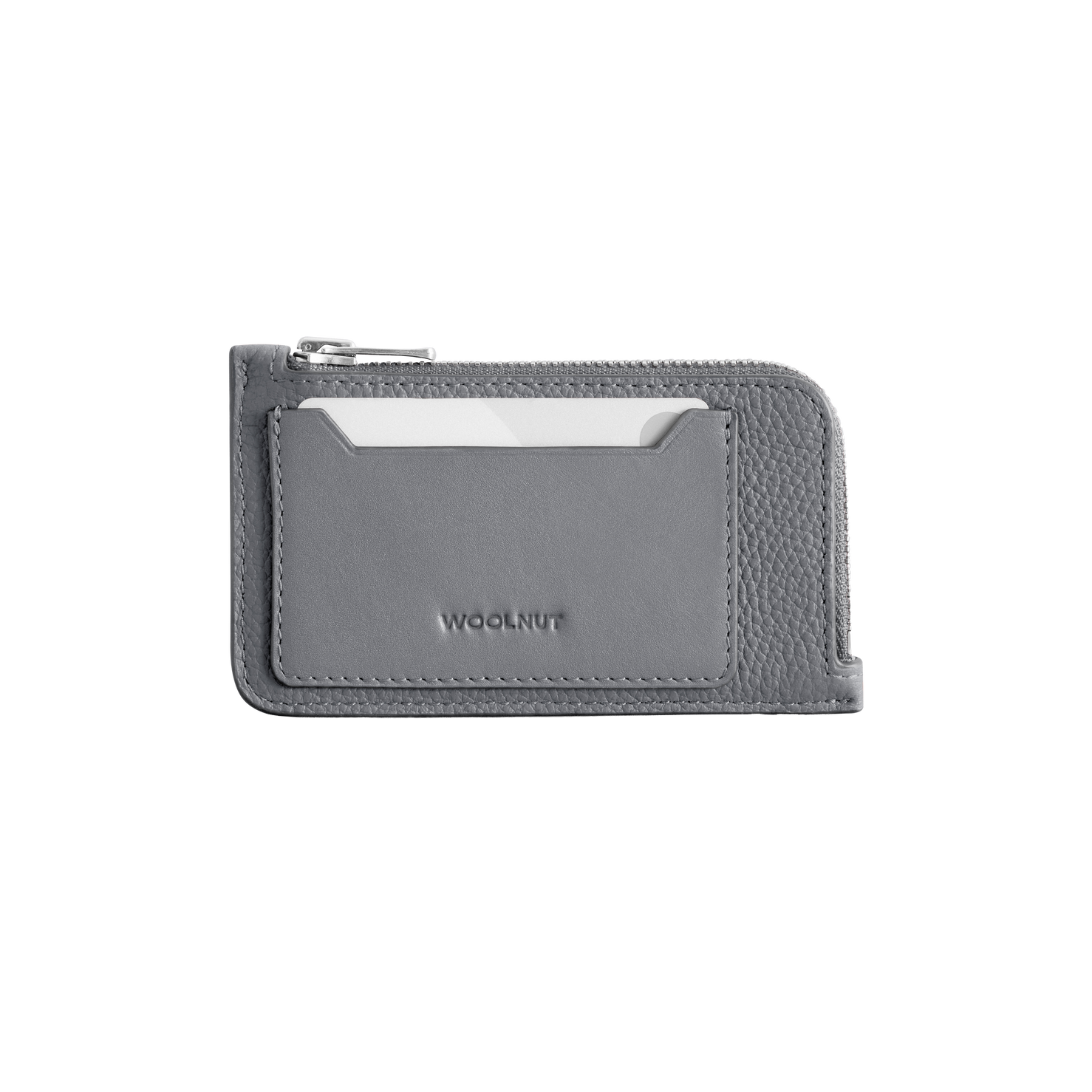 Woolnut Leather Folio Wallet - Grey