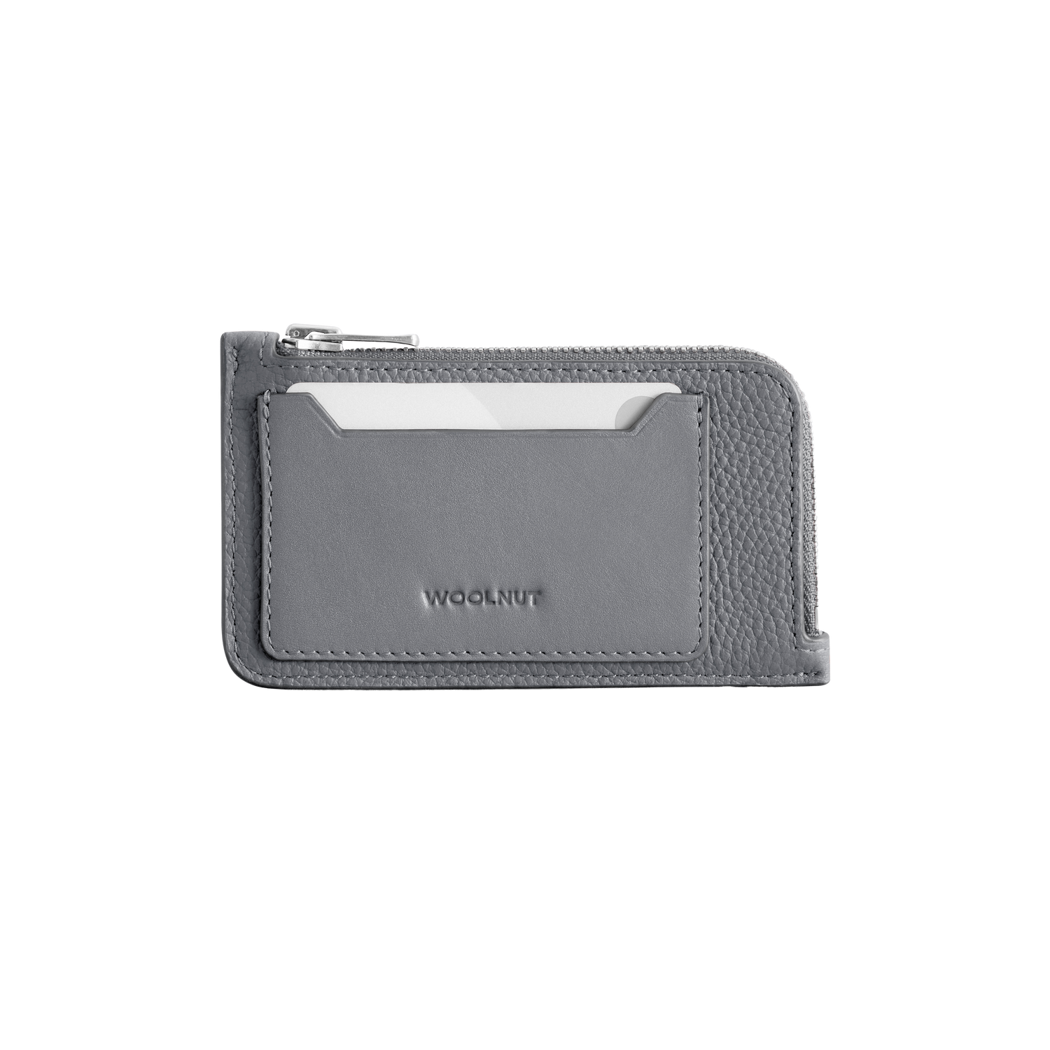 Woolnut Leather Folio Wallet - Grey