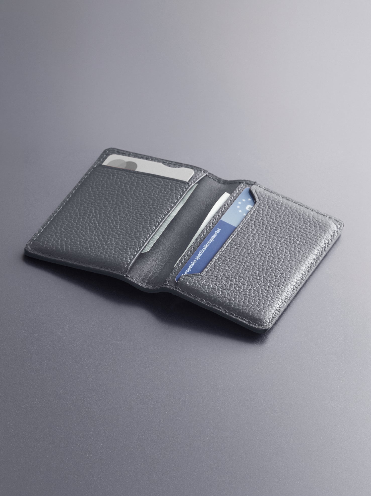 Woolnut Leather Wallet - Grey