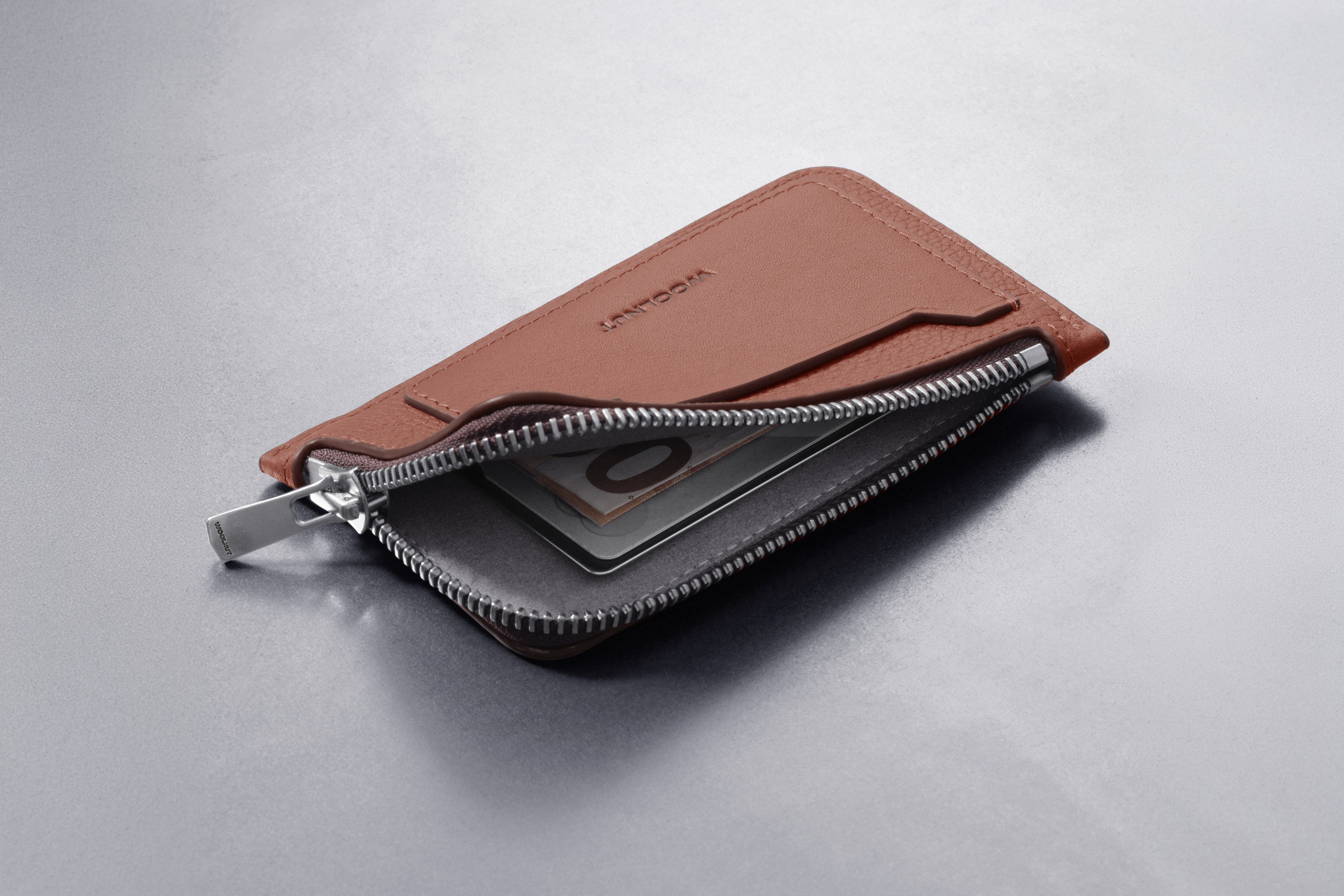 Woolnut Leather Folio Wallet - Cognac