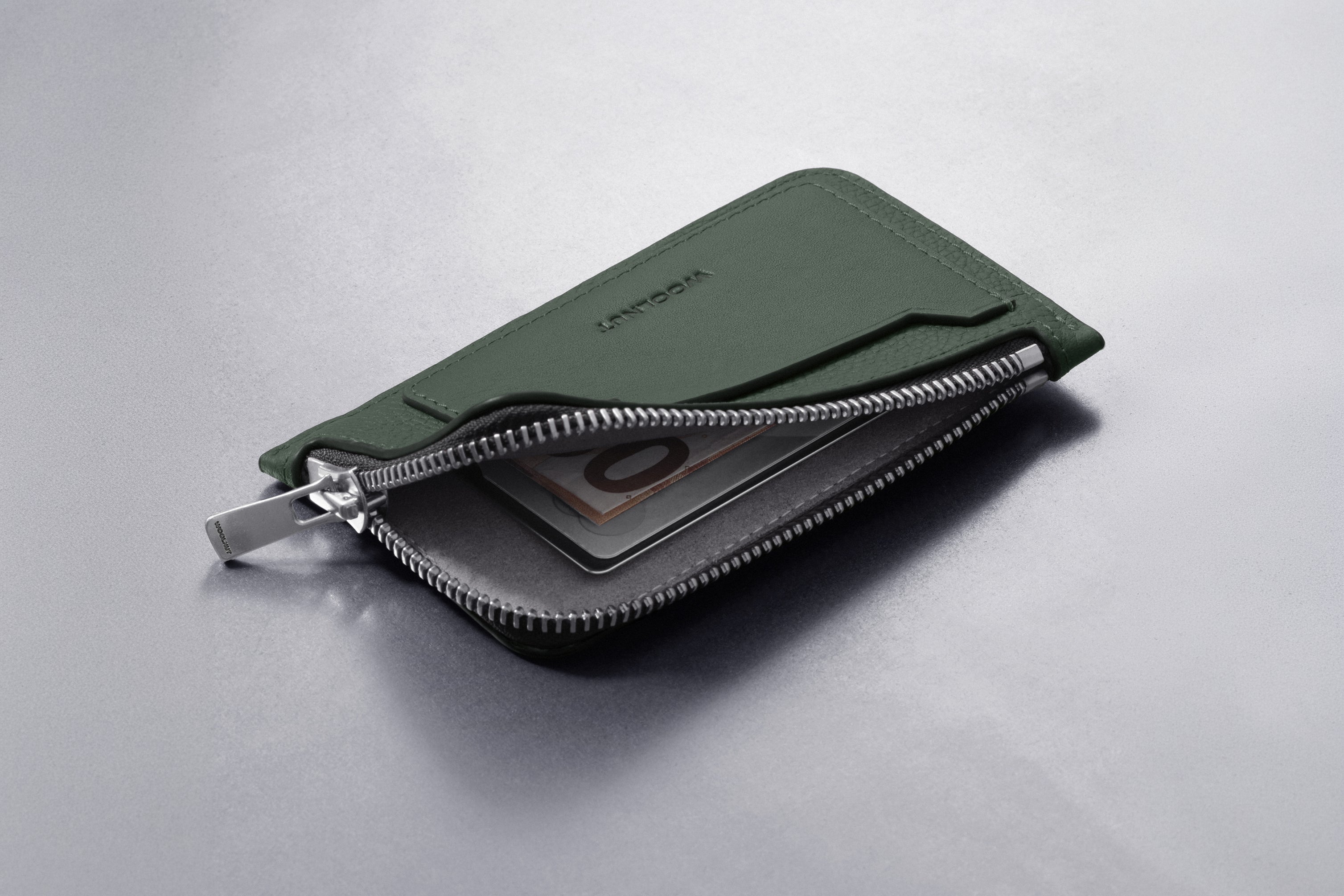 Woolnut Leather Folio Wallet - Green