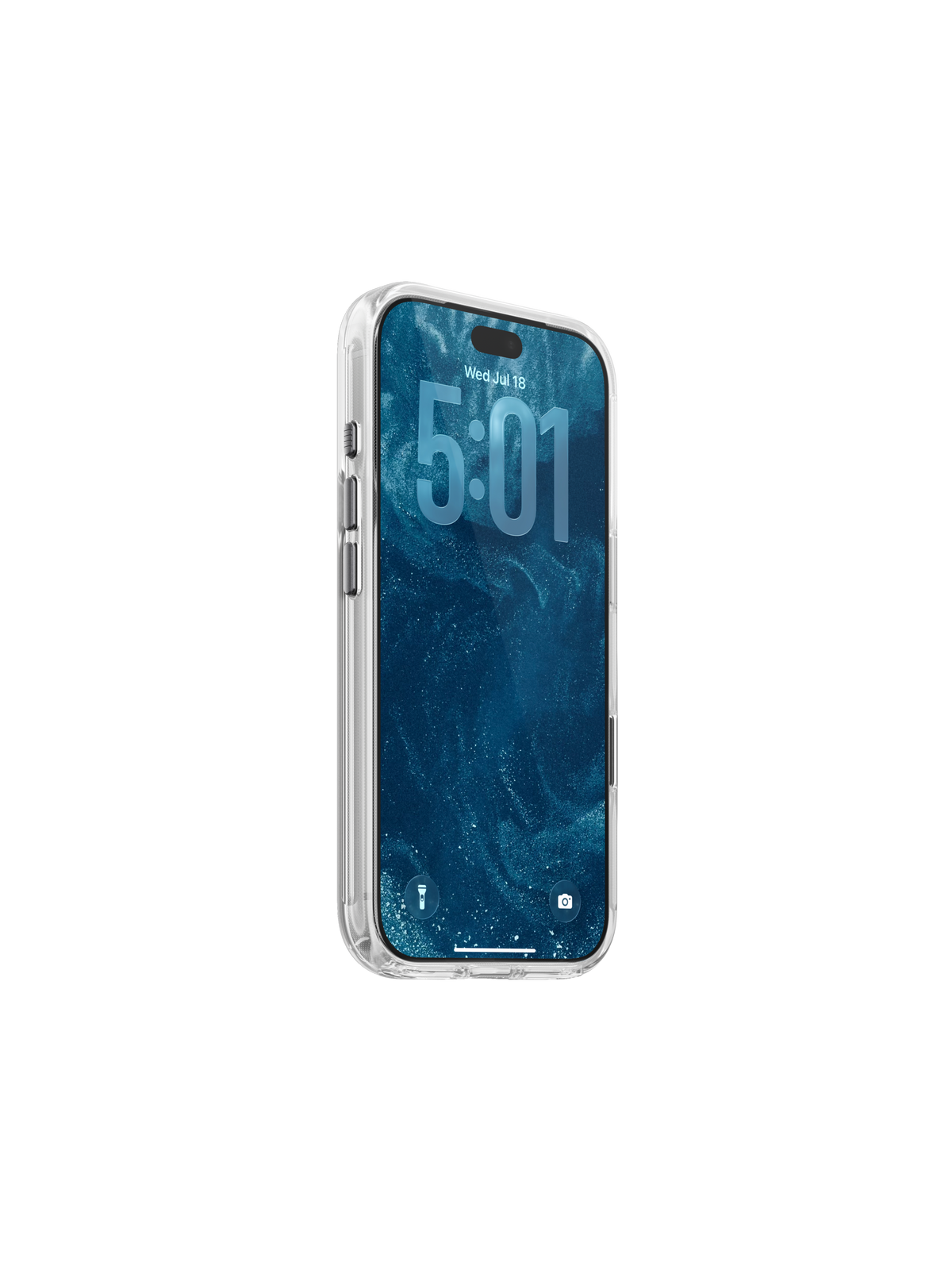 Nomad Clear Case with Horween Leather for iPhone 18 Pro - Black