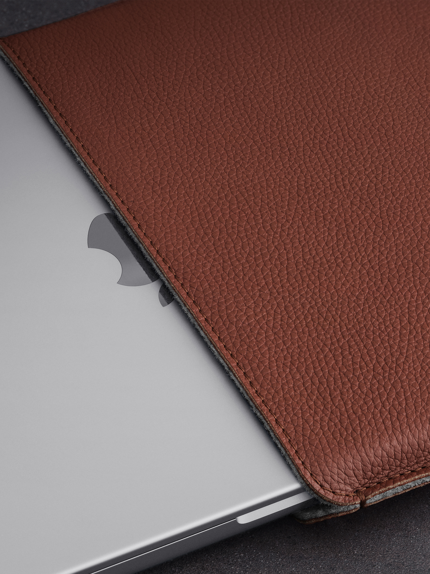 Woolnut Leather Sleeve for 16-inch MacBook Pro - Cognac