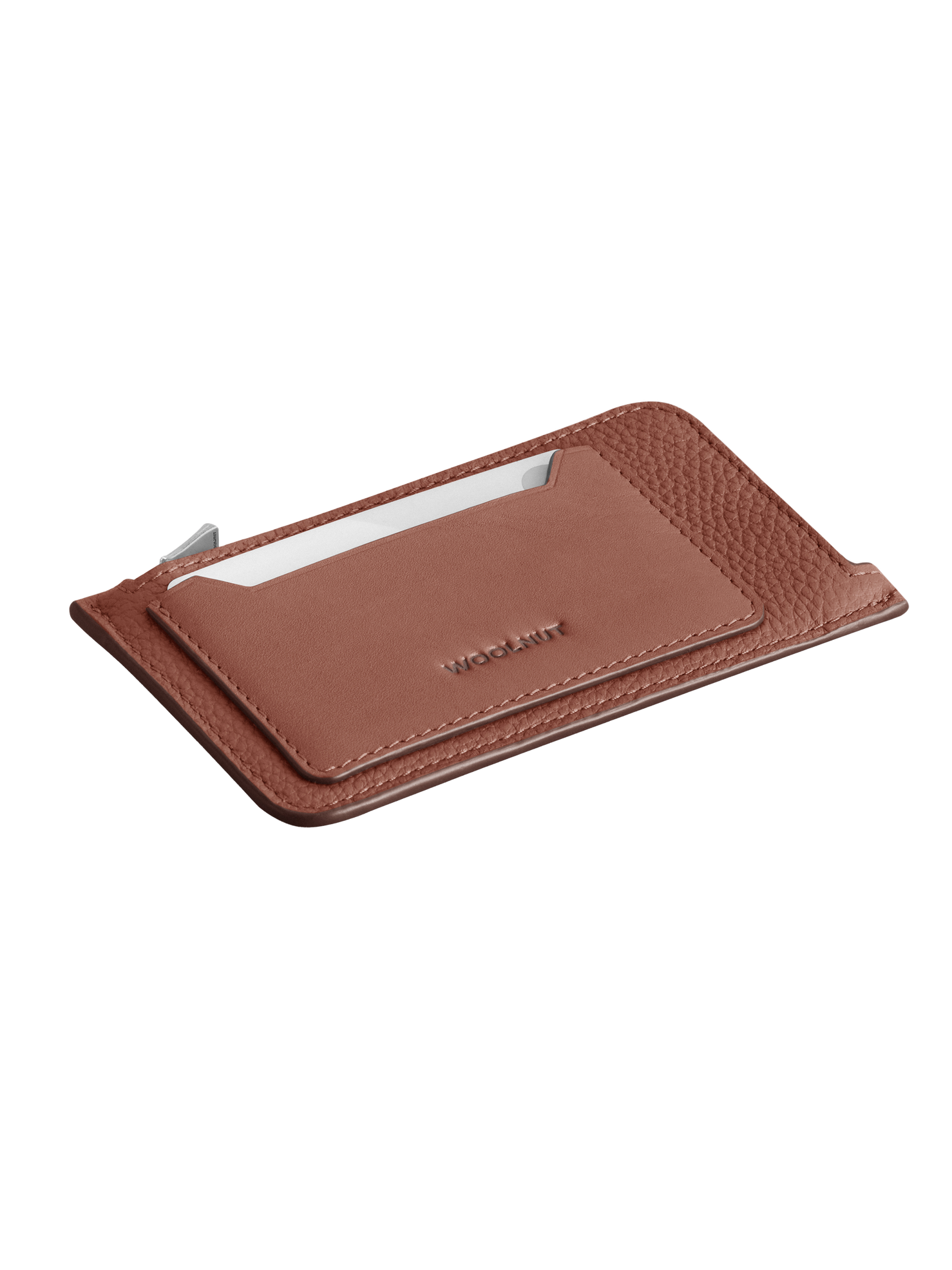 Woolnut Leather Folio Wallet - Cognac