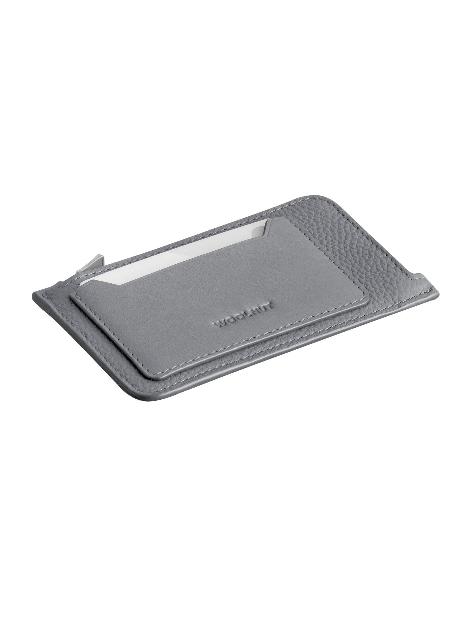 Woolnut Leather Folio Wallet - Grey
