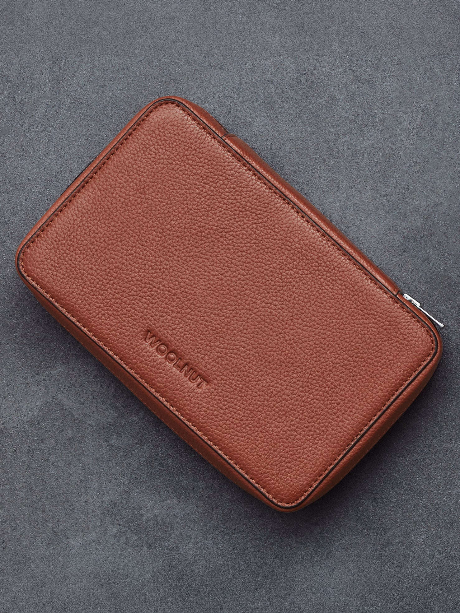 Woolnut Leather Tech Organiser - Cognac