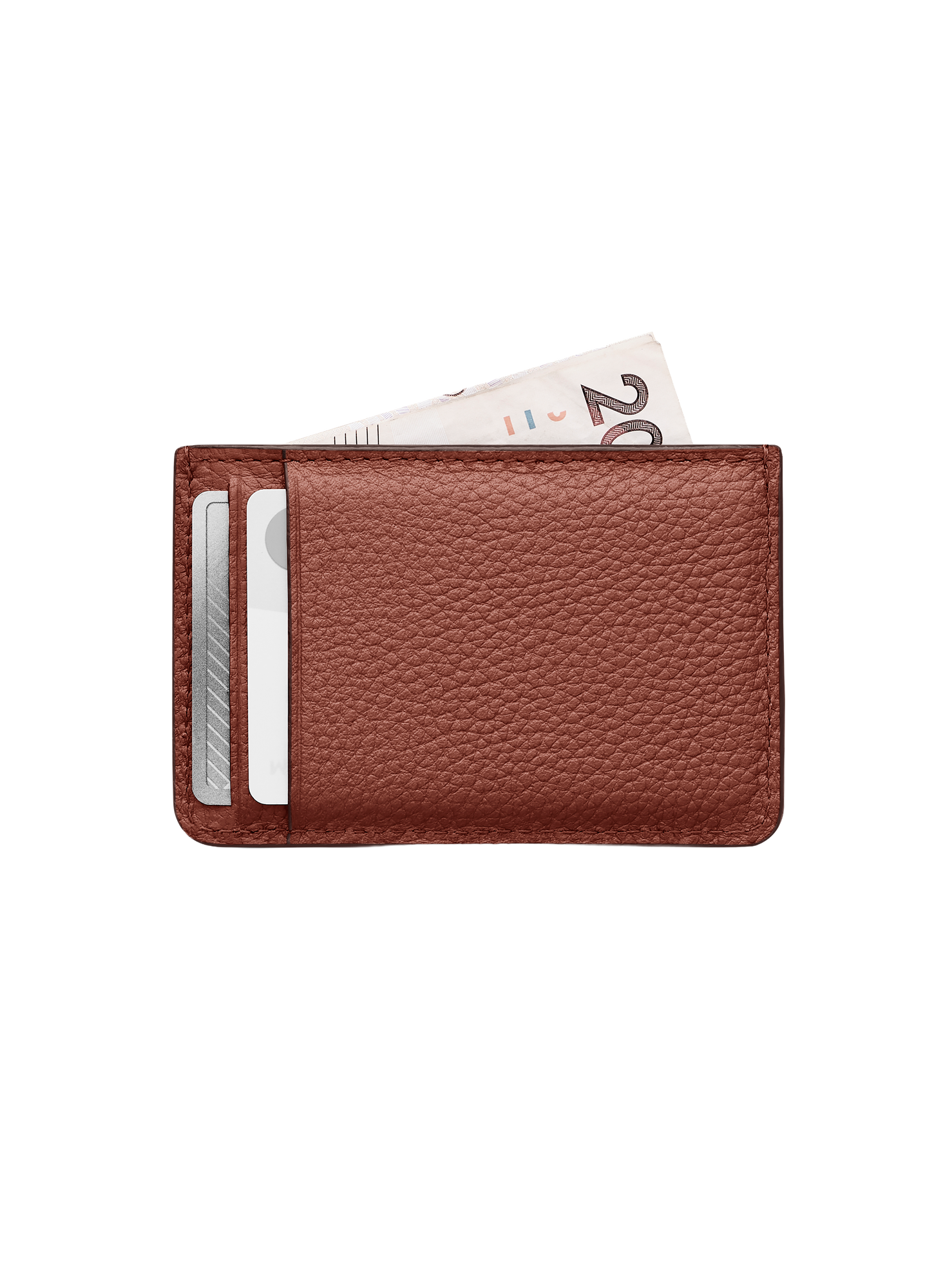 Woolnut Leather Card Holder - Cognac