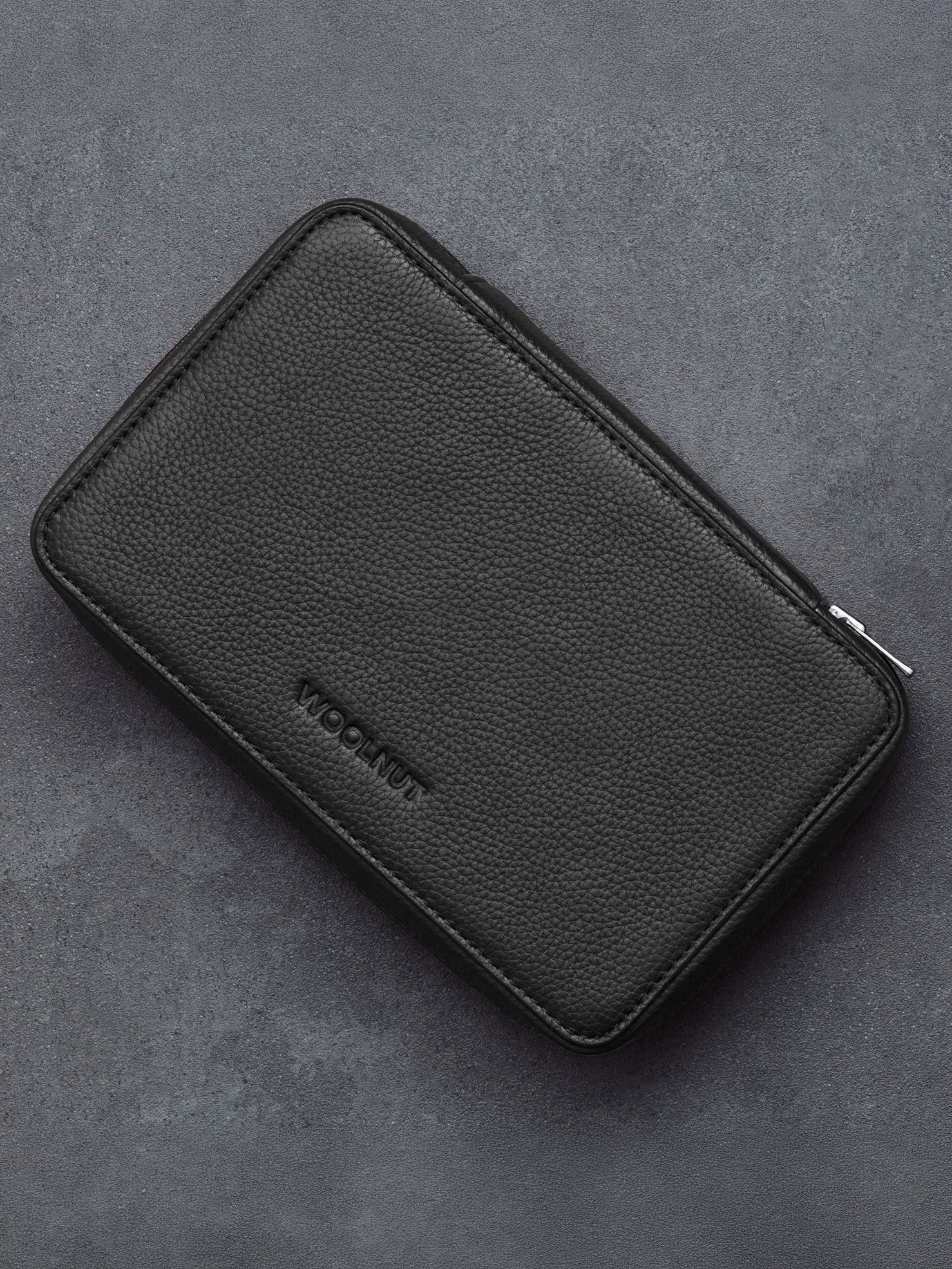 Woolnut Leather Tech Organiser - Black