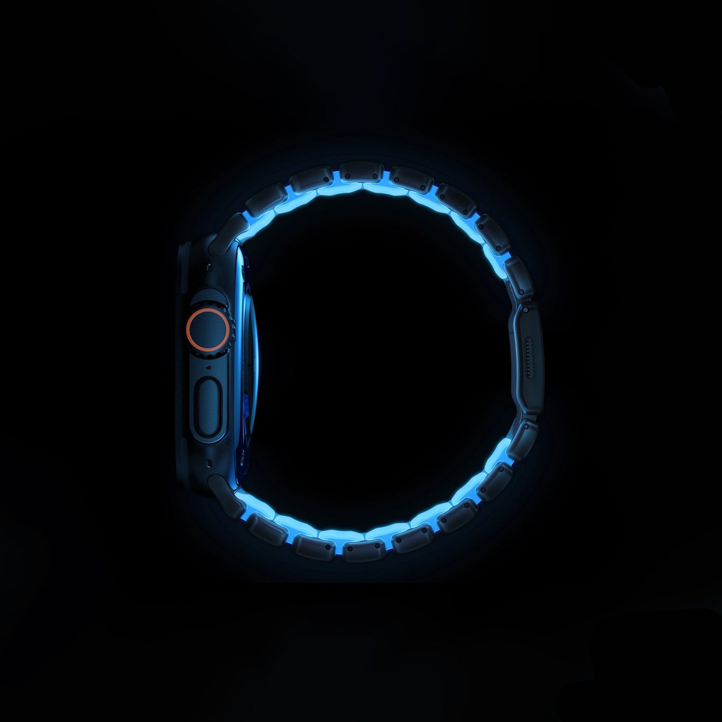 Nomad Stratos Band - Natural Titanium / Icy Blue Glow