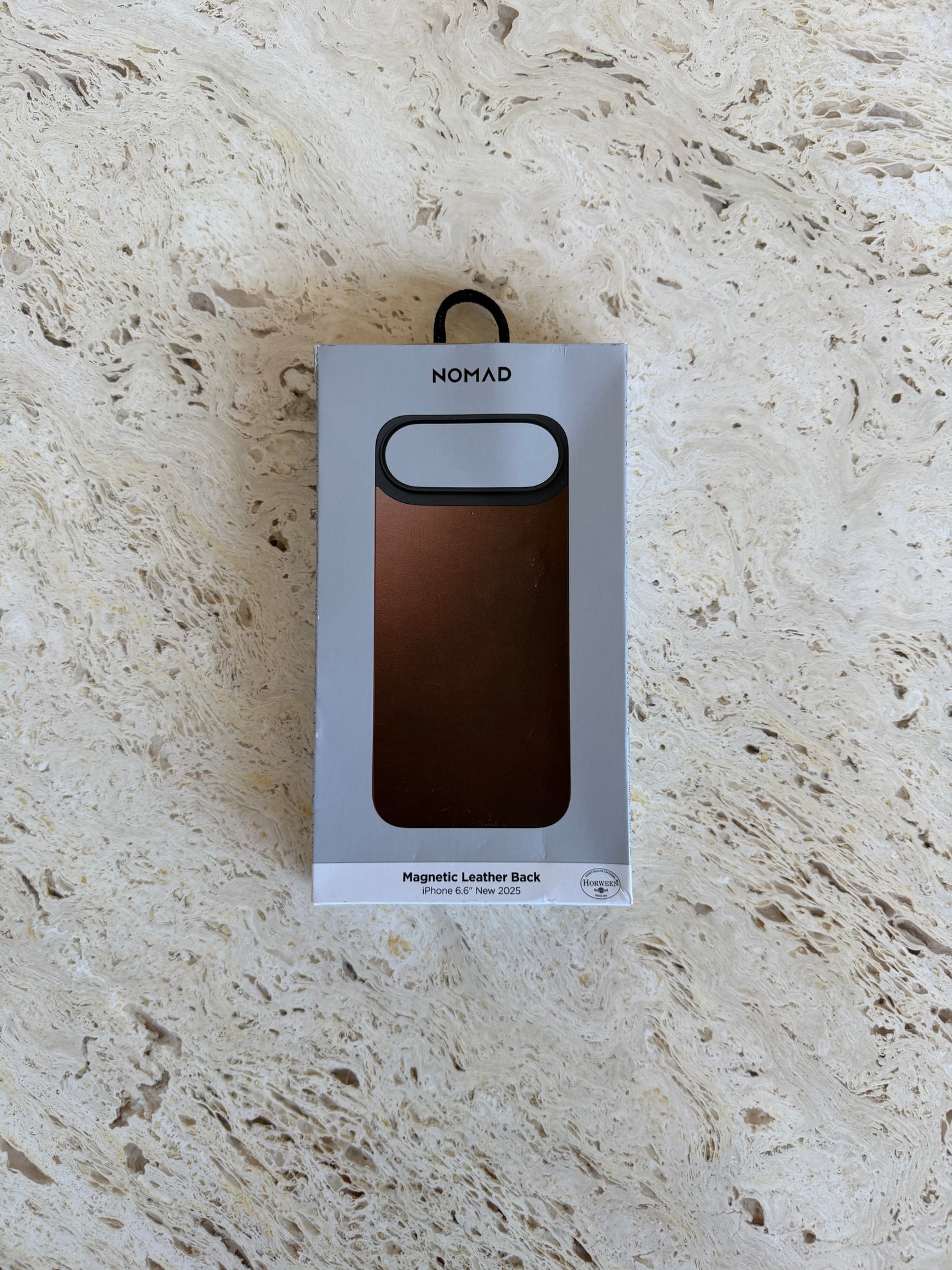 Nomad Magnetic Back with Horween Leather for iPhone Air - Rustic Brown - Open Box