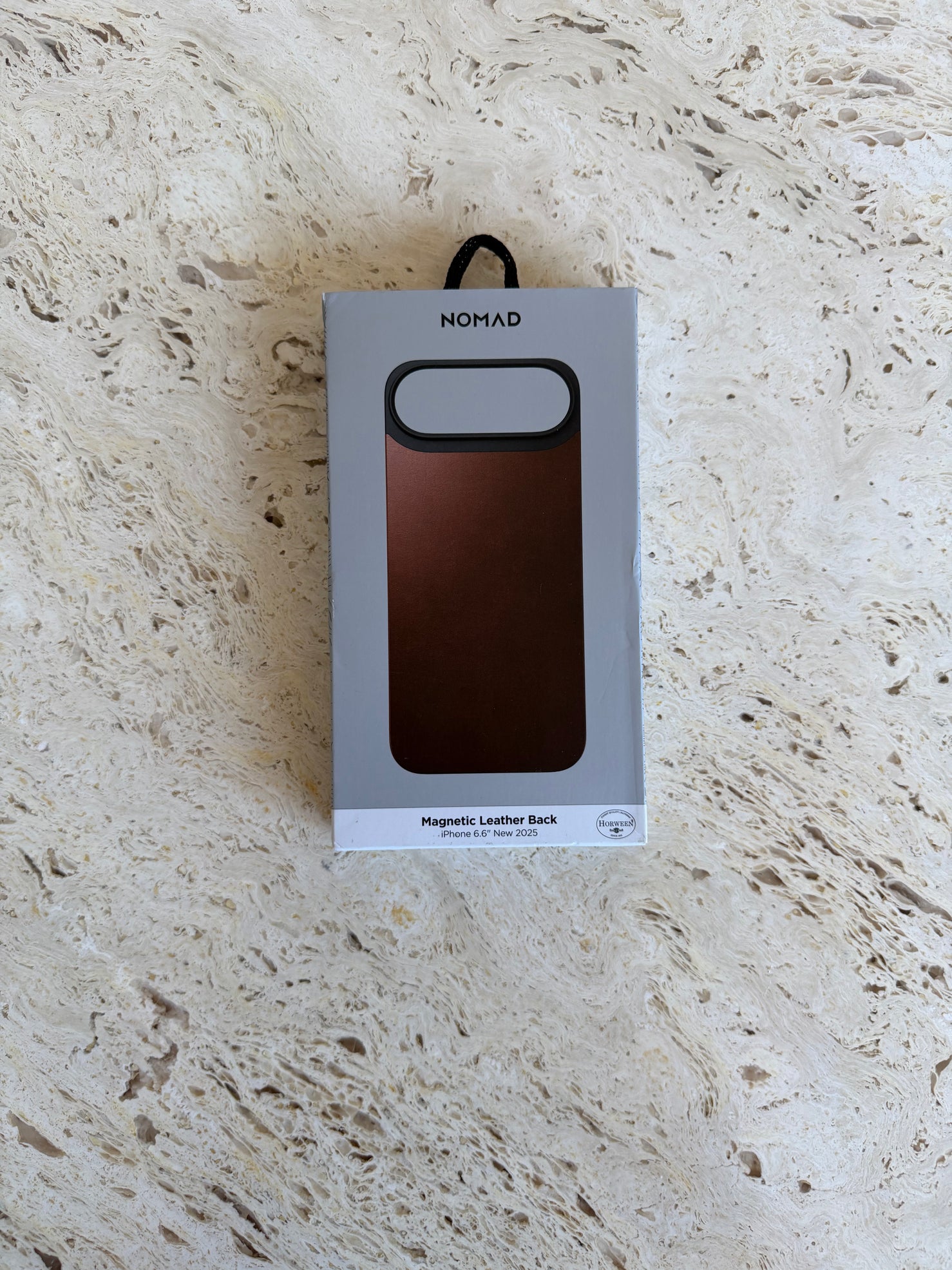Nomad Magnetic Back with Horween Leather for iPhone Air - Rustic Brown - Open Box