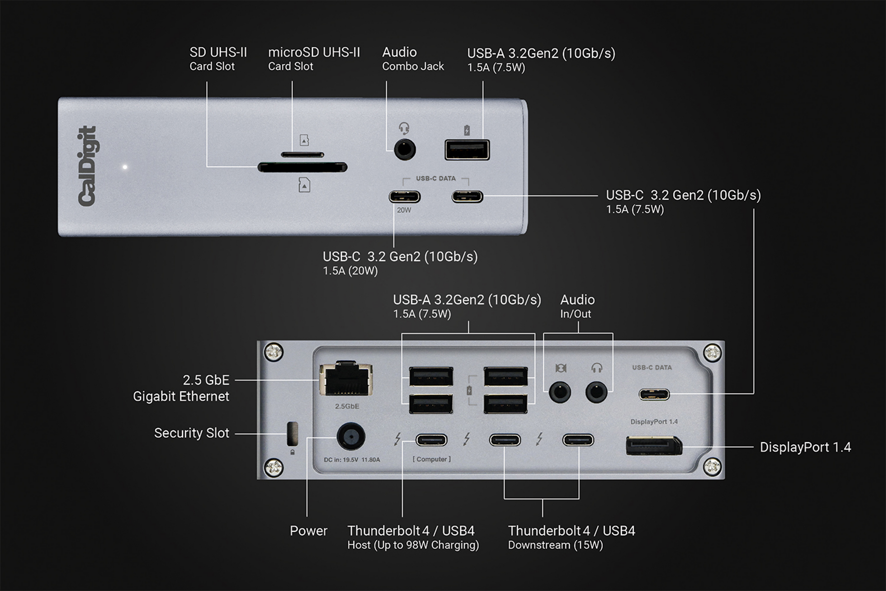 CalDigit TS4 Thunderbolt Station (UK Plug)