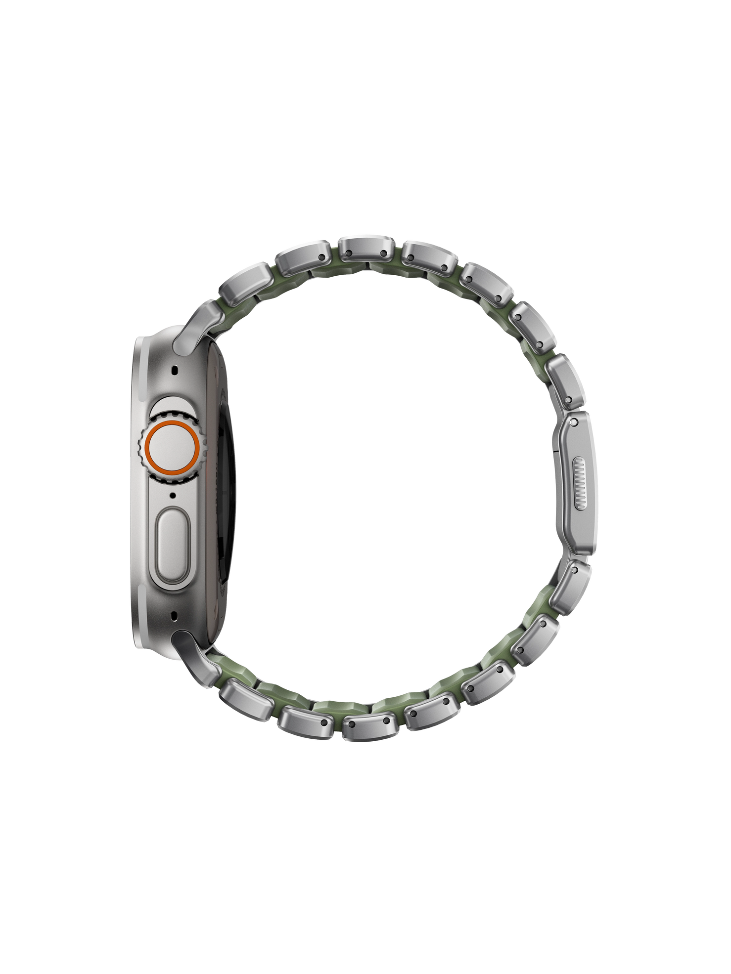 Nomad Stratos Band - 49mm - Natural Titanium - Forest