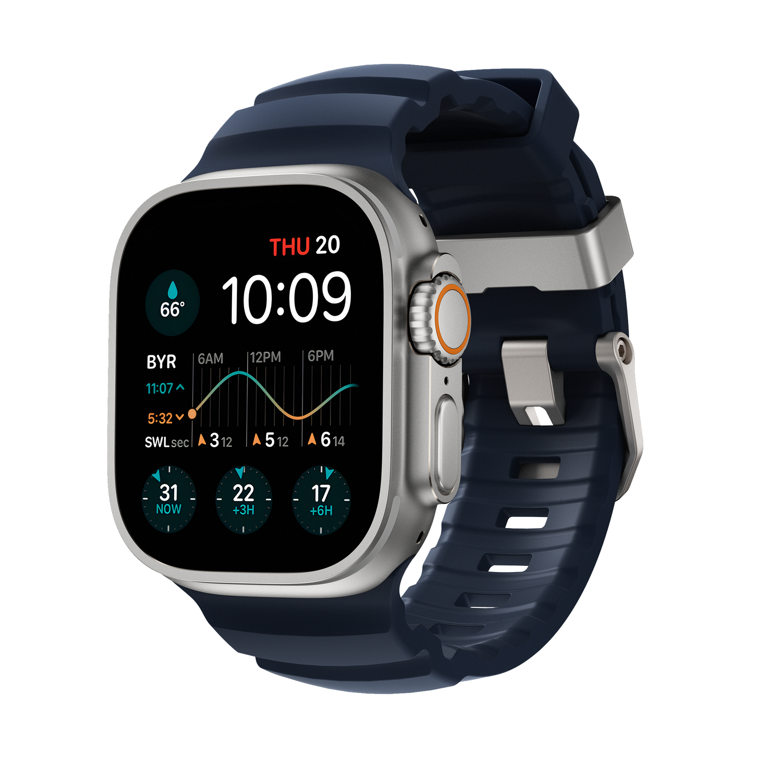 Nomad Rocky Point Band - 46/49mm - Atlantic - Natural Hardware