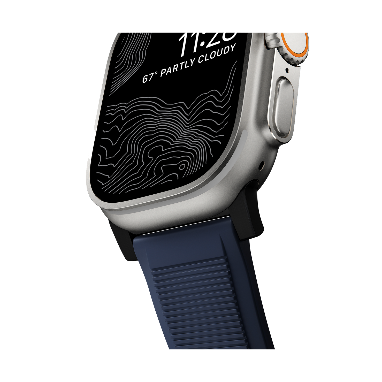 Nomad Rugged Band - 46/49mm - Atlantic Blue - Black Hardware