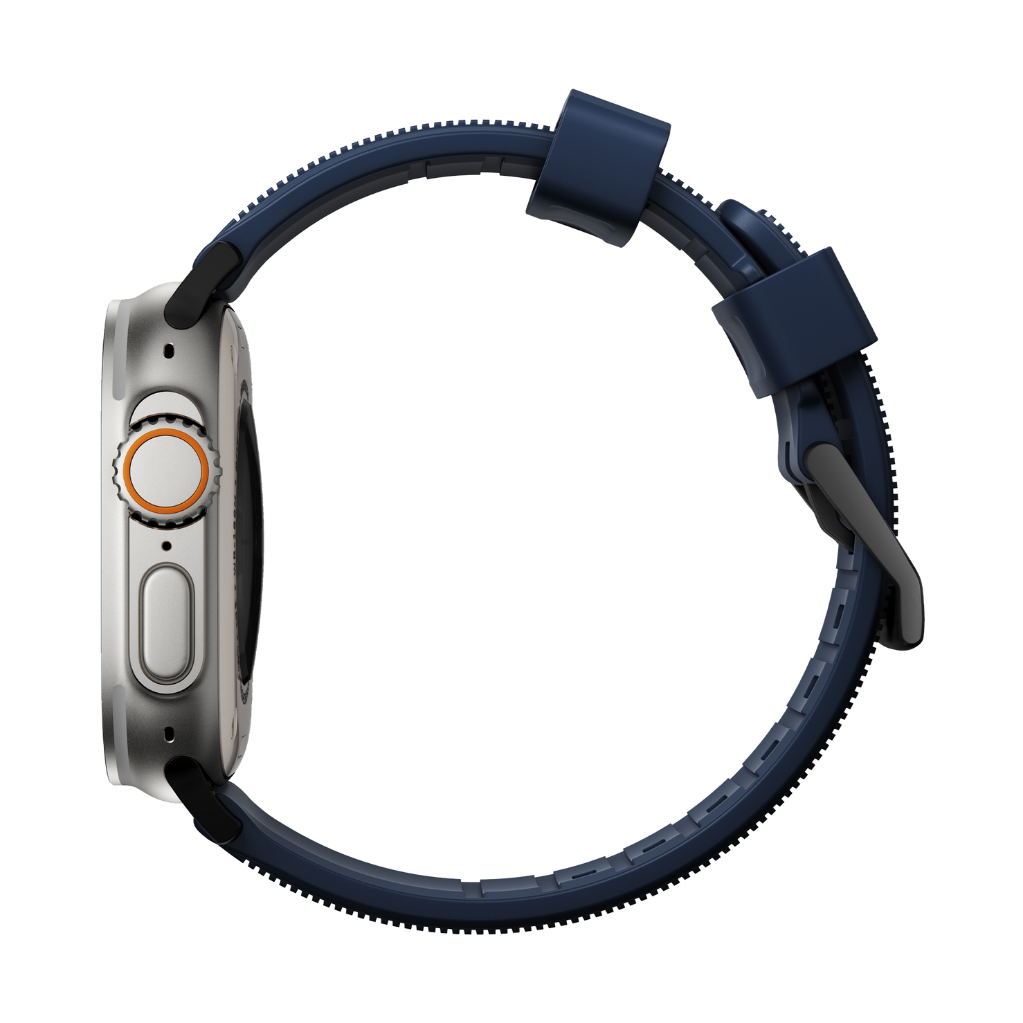 Nomad Rugged Band - 46/49mm - Atlantic Blue - Black Hardware