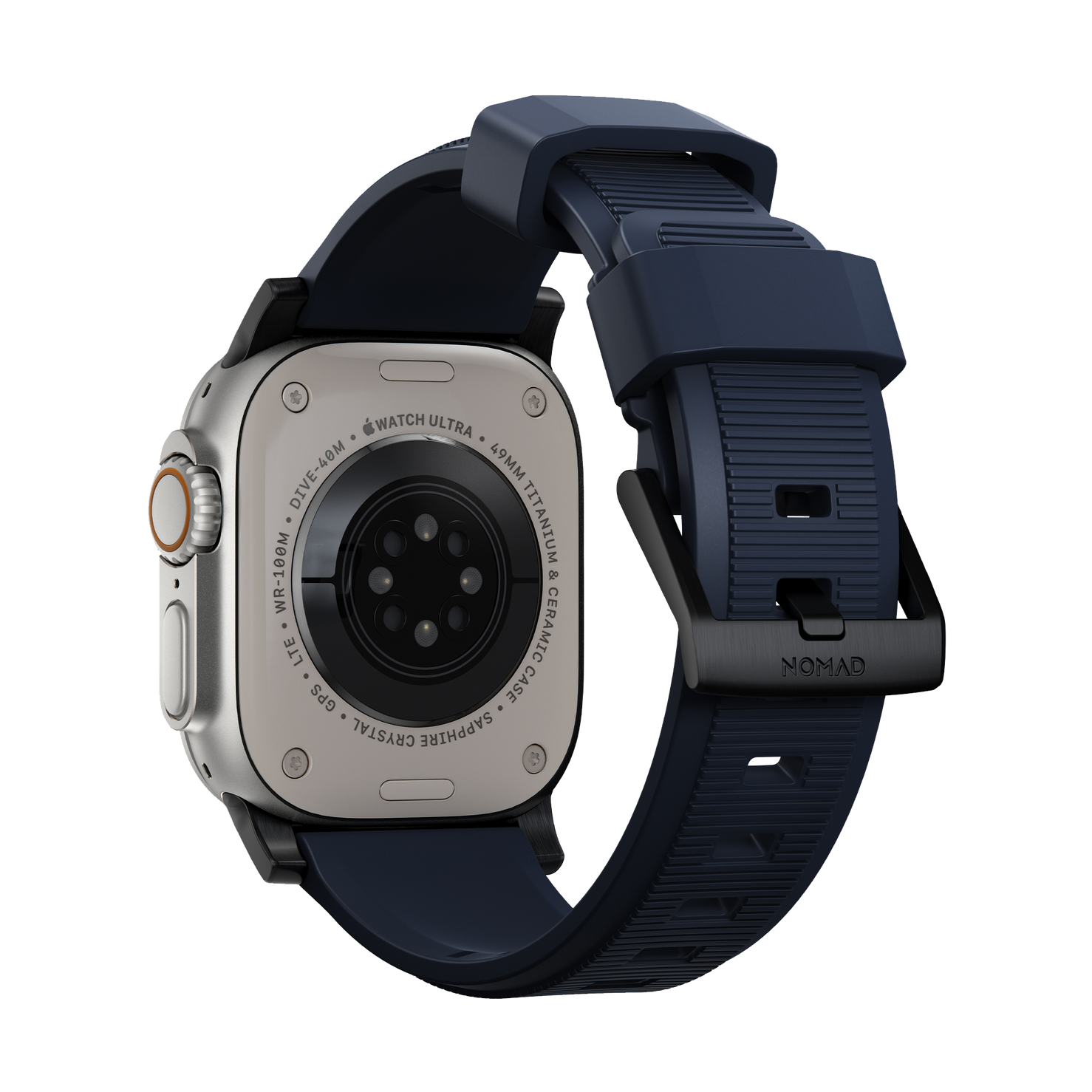 Nomad Rugged Band - 46/49mm - Atlantic Blue - Silver Hardware