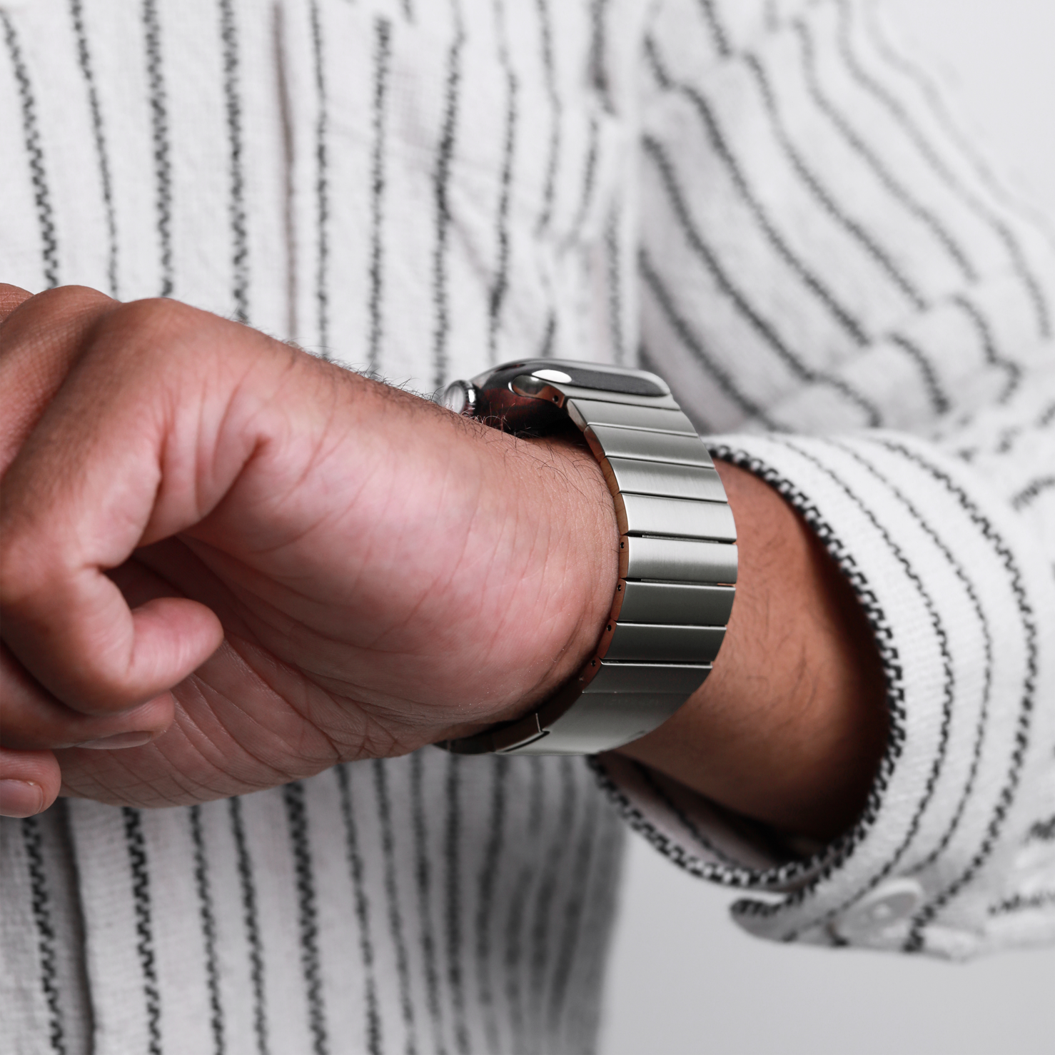 Vonmahlen Stainless Steel Link Bracelet Pro - 46/49mm - Desert Sand