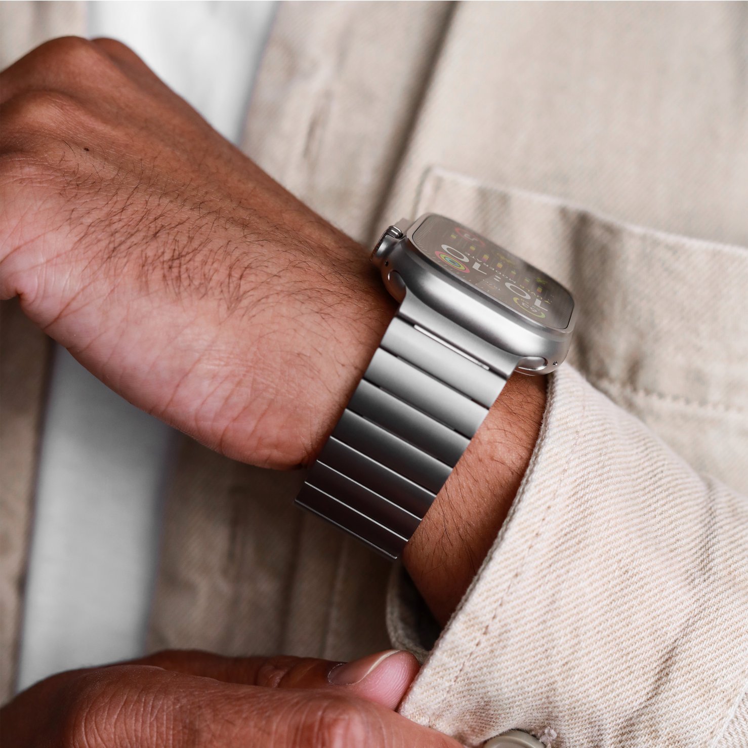 Vonmaehlen Titanium Link Bracelet Pro - 46/49mm - Nature