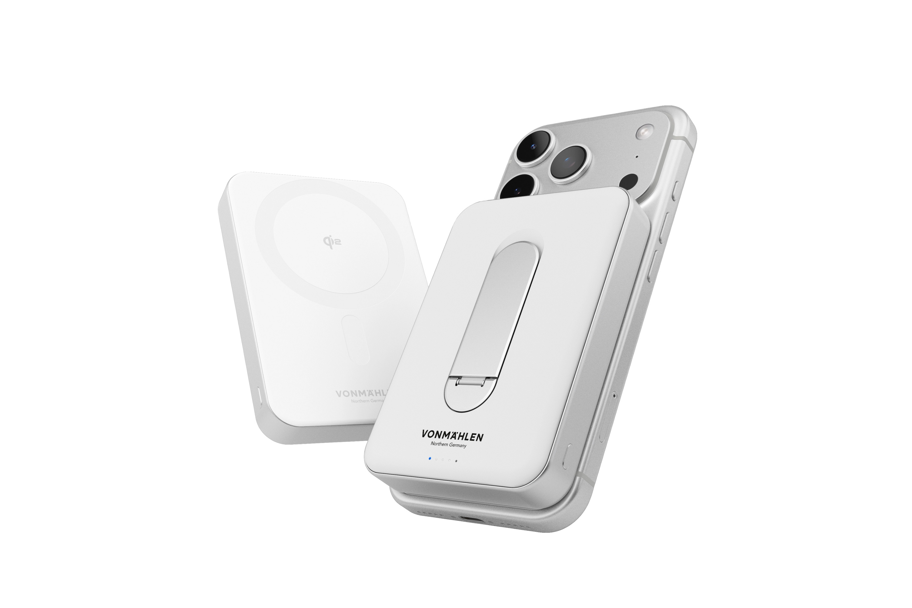 Vonmahlen Evergreen Mag Pro 10,000 mAh Power Bank with Kickstand - White