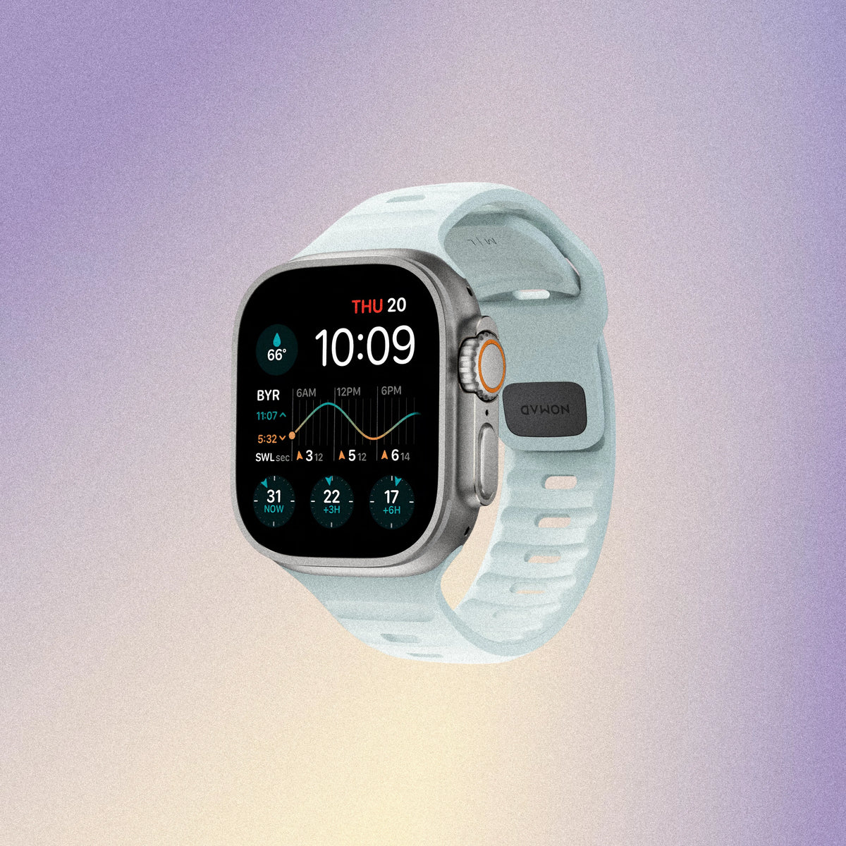 Nomad Sport Band - 46/49mm - Icy Blue Glow