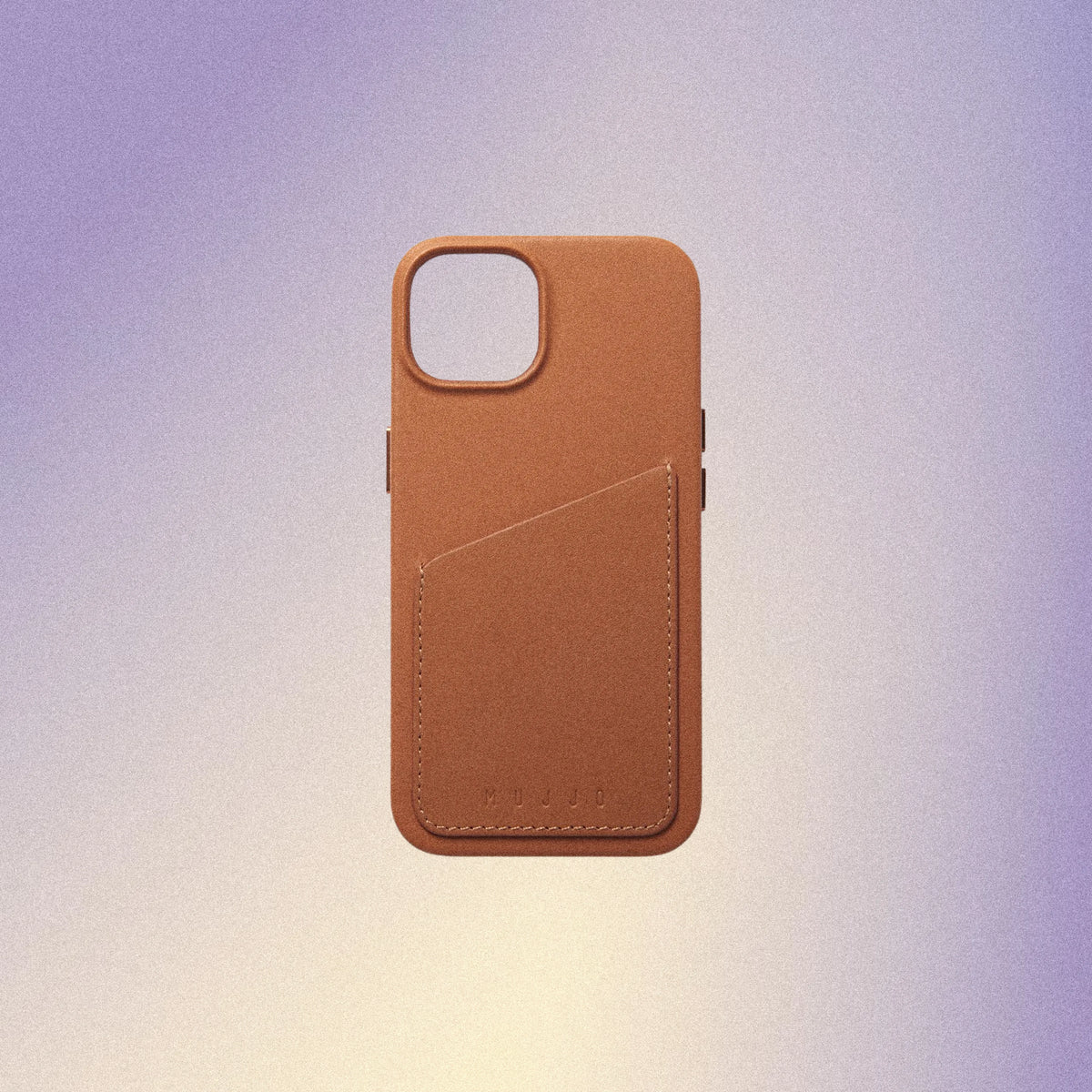 Mujjo Full Leather Wallet Case for iPhone 15/14/13 - Tan