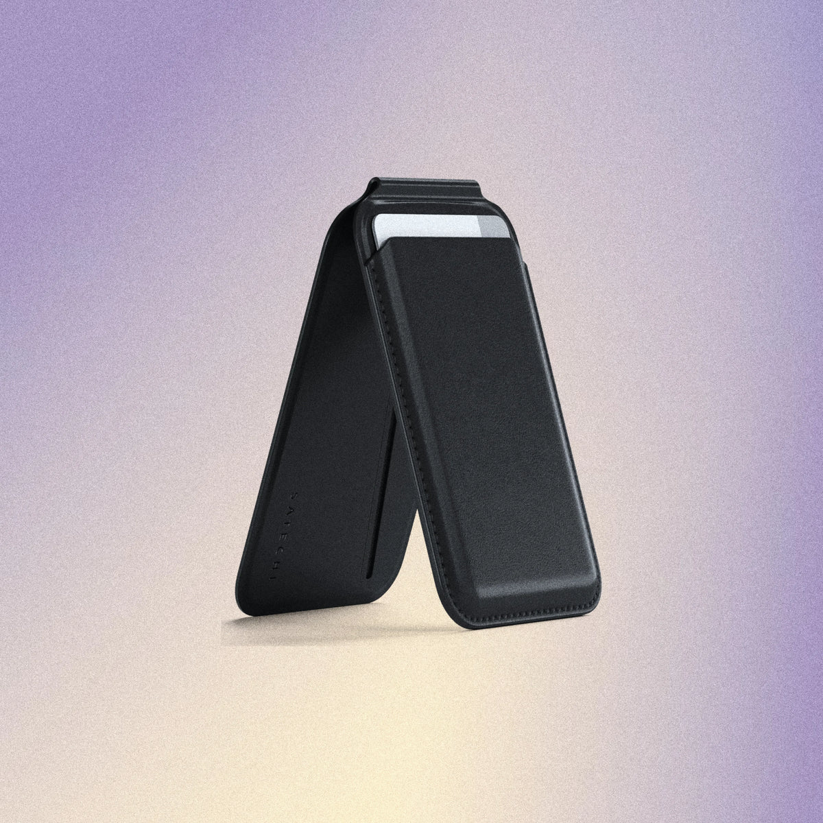 Satechi Vegan Leather Magnetic Wallet Stand - Black