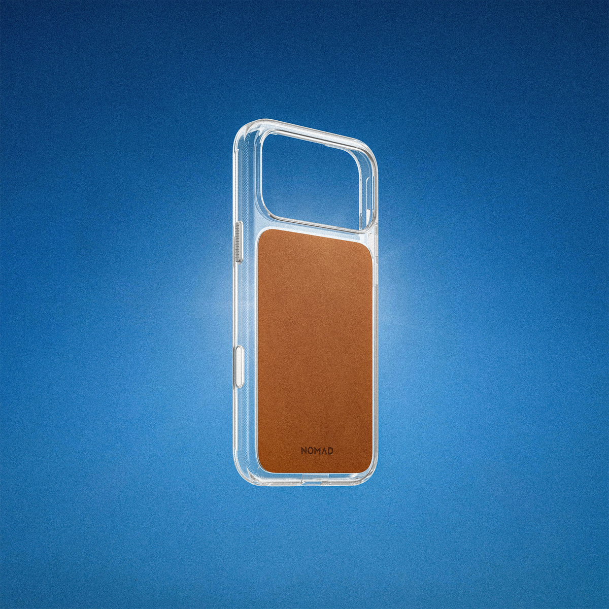 Nomad Clear Case with Horween Leather for iPhone 18 Pro Max - Saddle