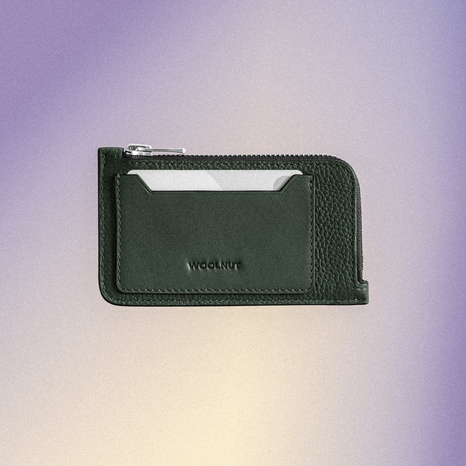 Woolnut Leather Folio Wallet - Green