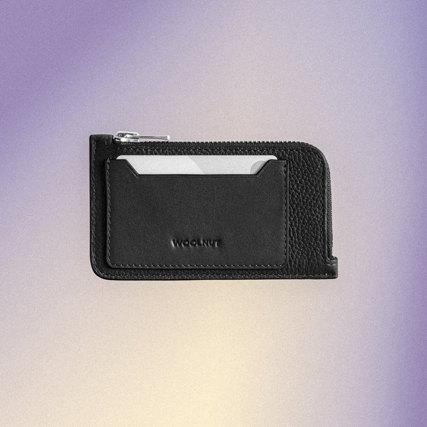 Woolnut Leather Folio Wallet - Black