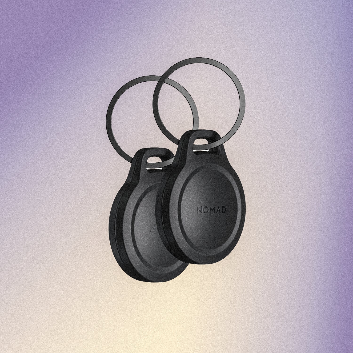Nomad Rugged AirTag Keychain - Black - Two Pack