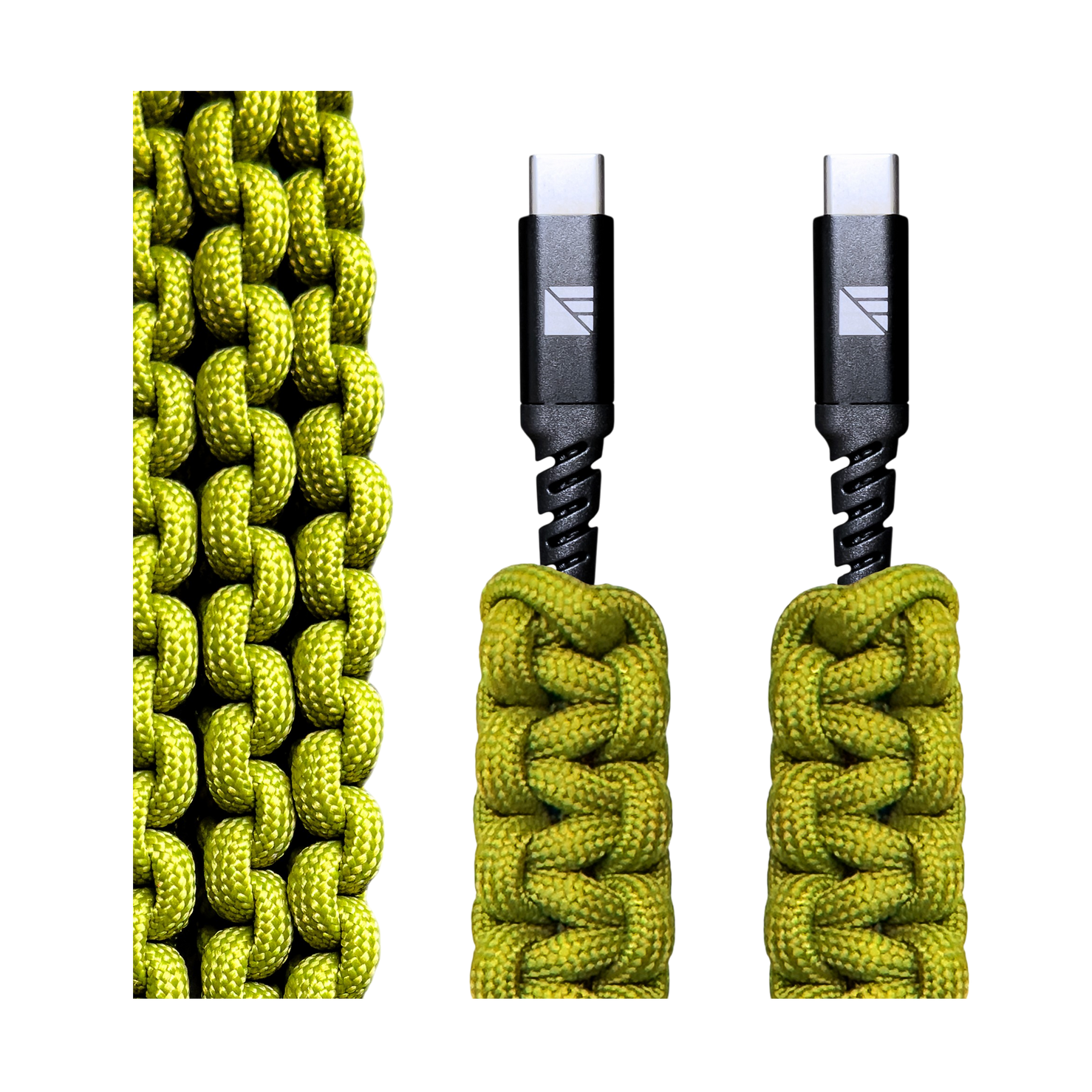 Dark Energy Paracord USB-C Cable - Green