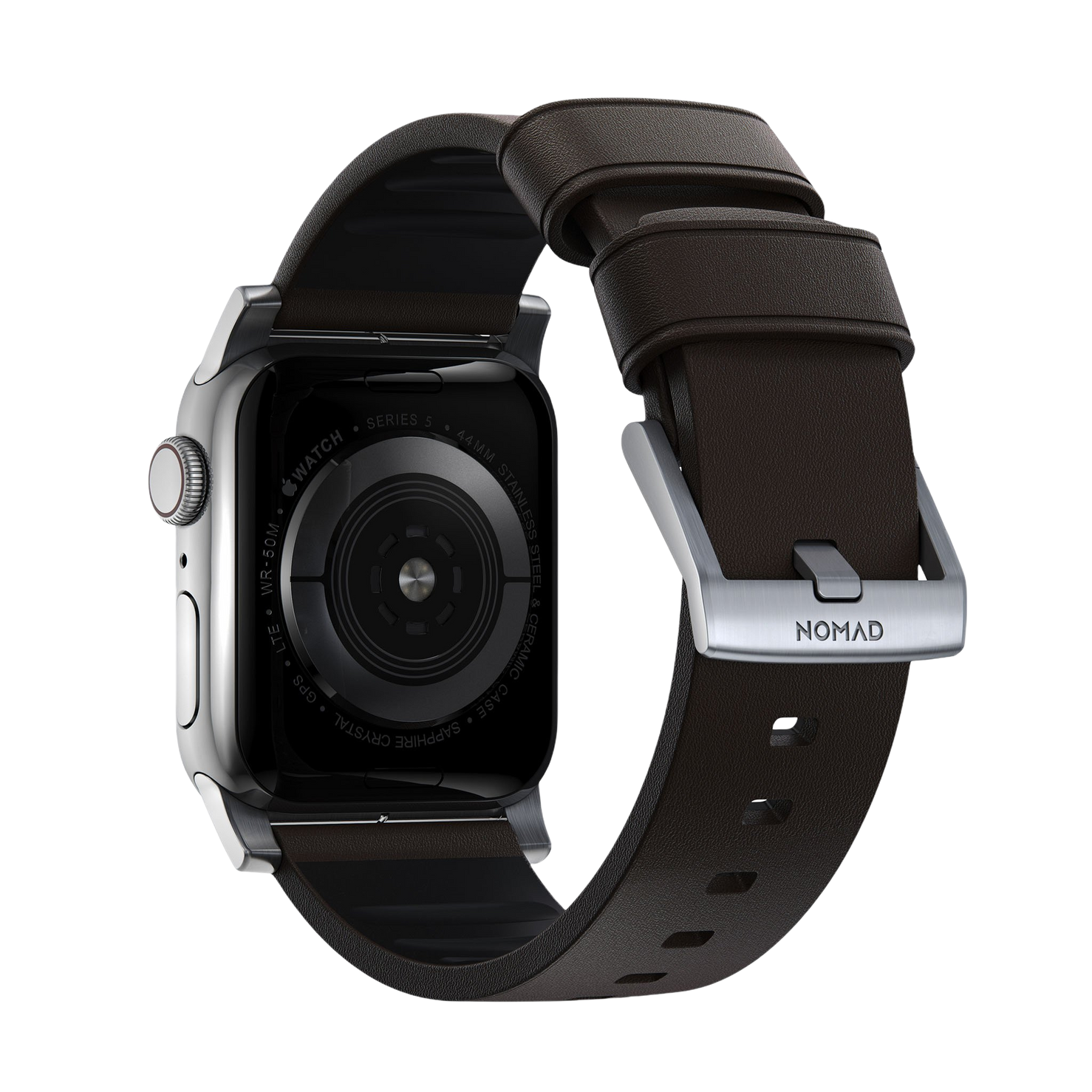 Nomad Active Band Pro - 46/49mm - Brown - Silver Hardware