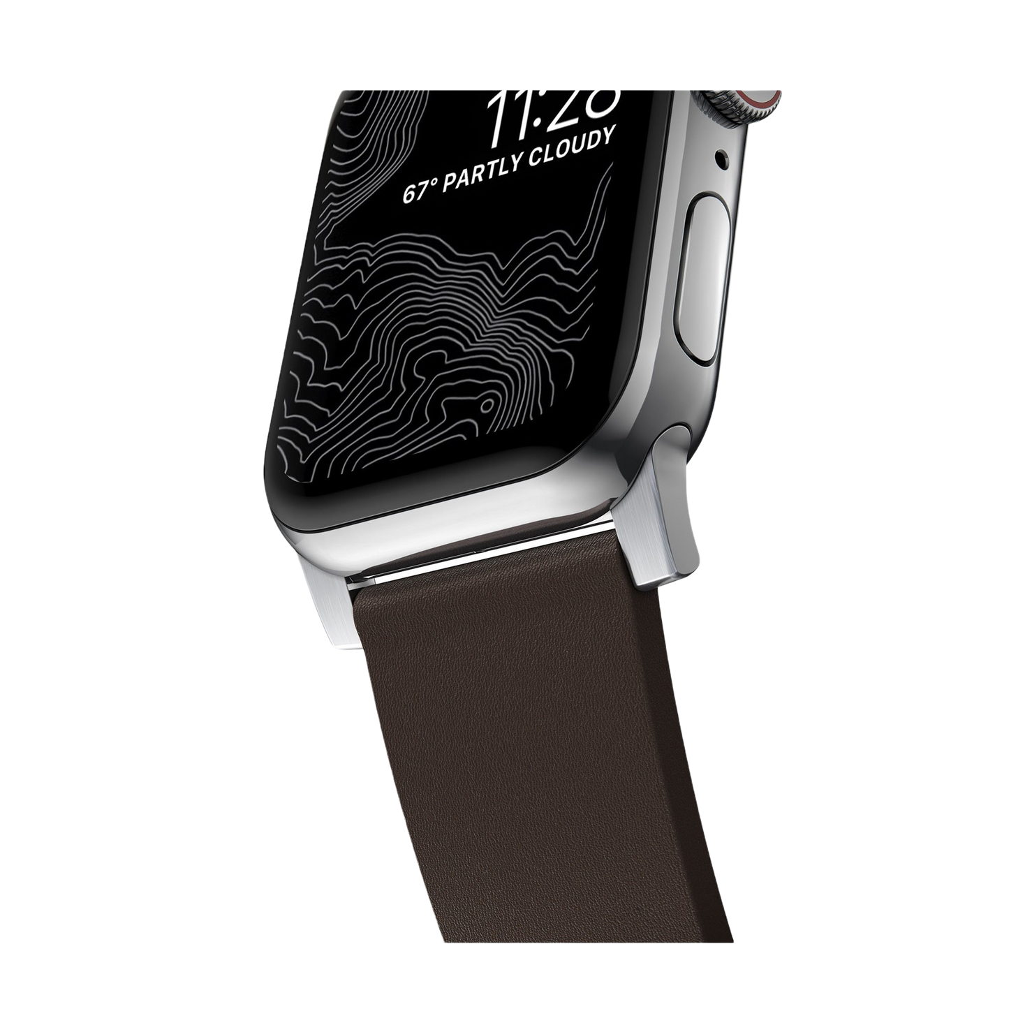 Nomad Active Band Pro - 46/49mm - Brown - Silver Hardware