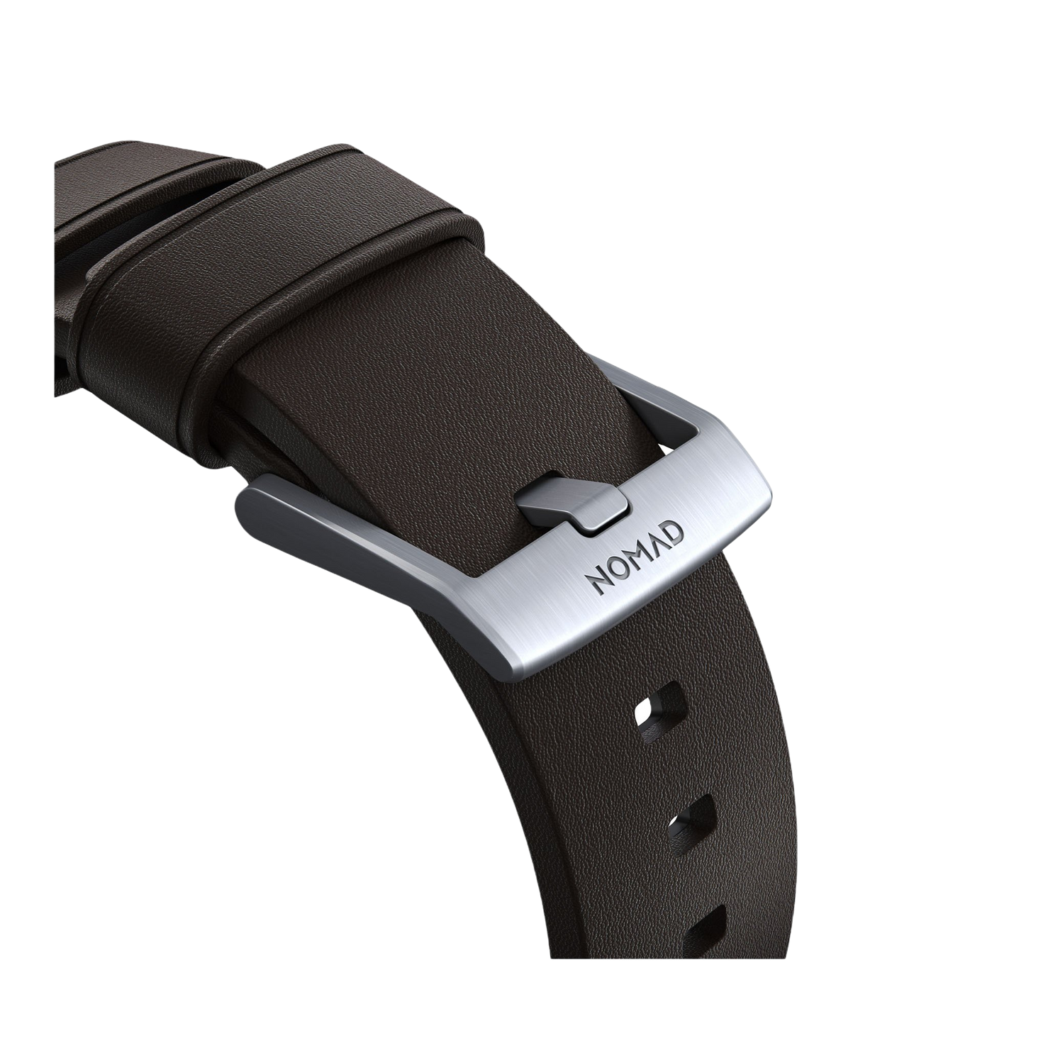 Nomad Active Band Pro - 46/49mm - Brown - Silver Hardware