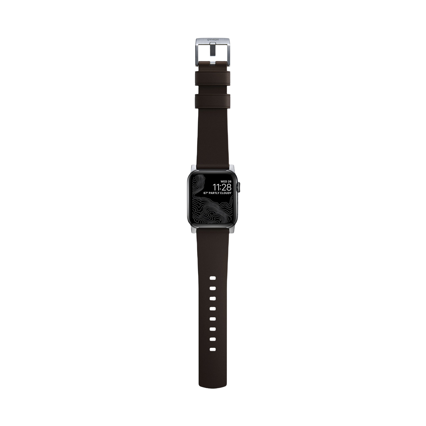 Nomad Active Band Pro - 46/49mm - Brown - Silver Hardware
