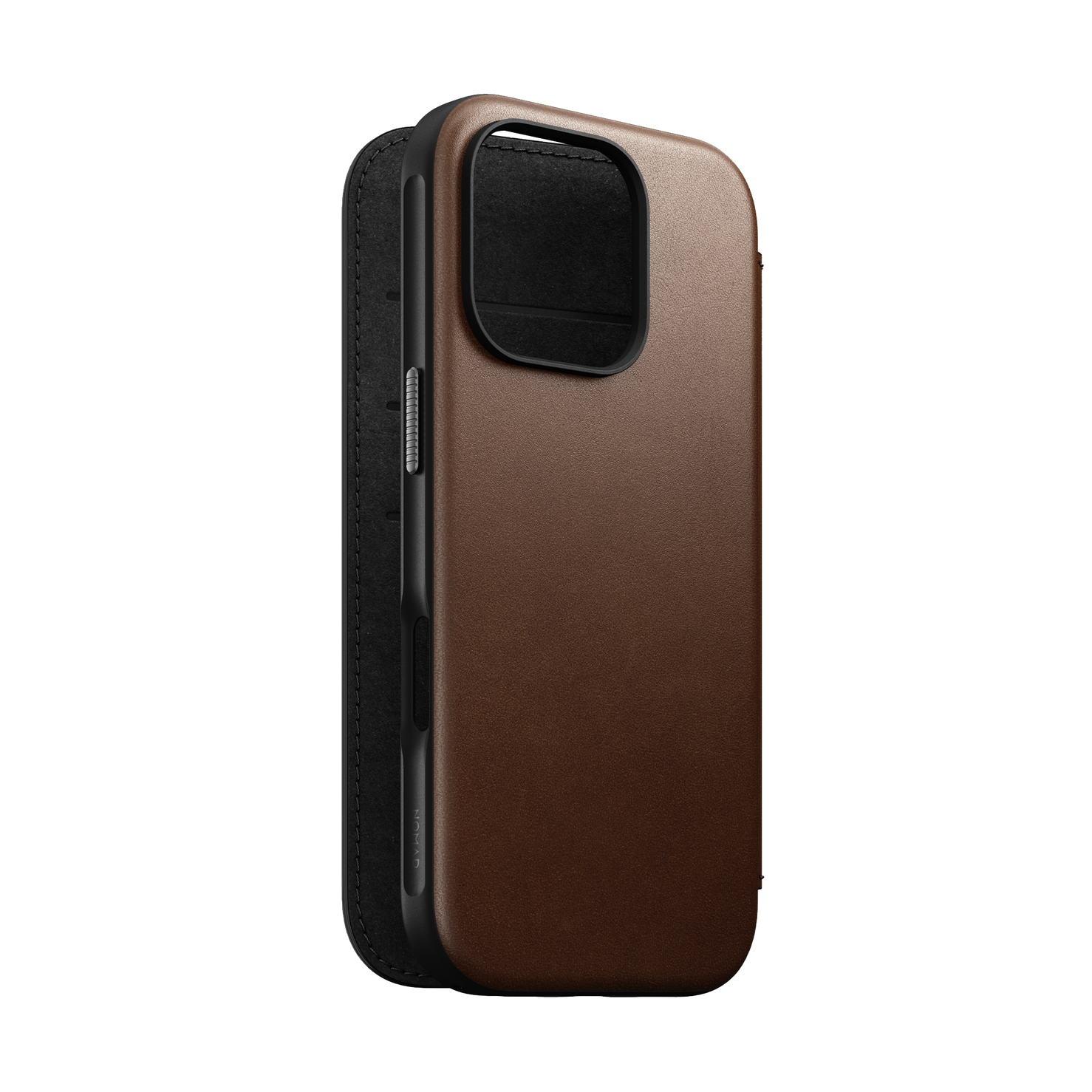 Nomad Modern Leather Folio for iPhone 16 Pro - Brown