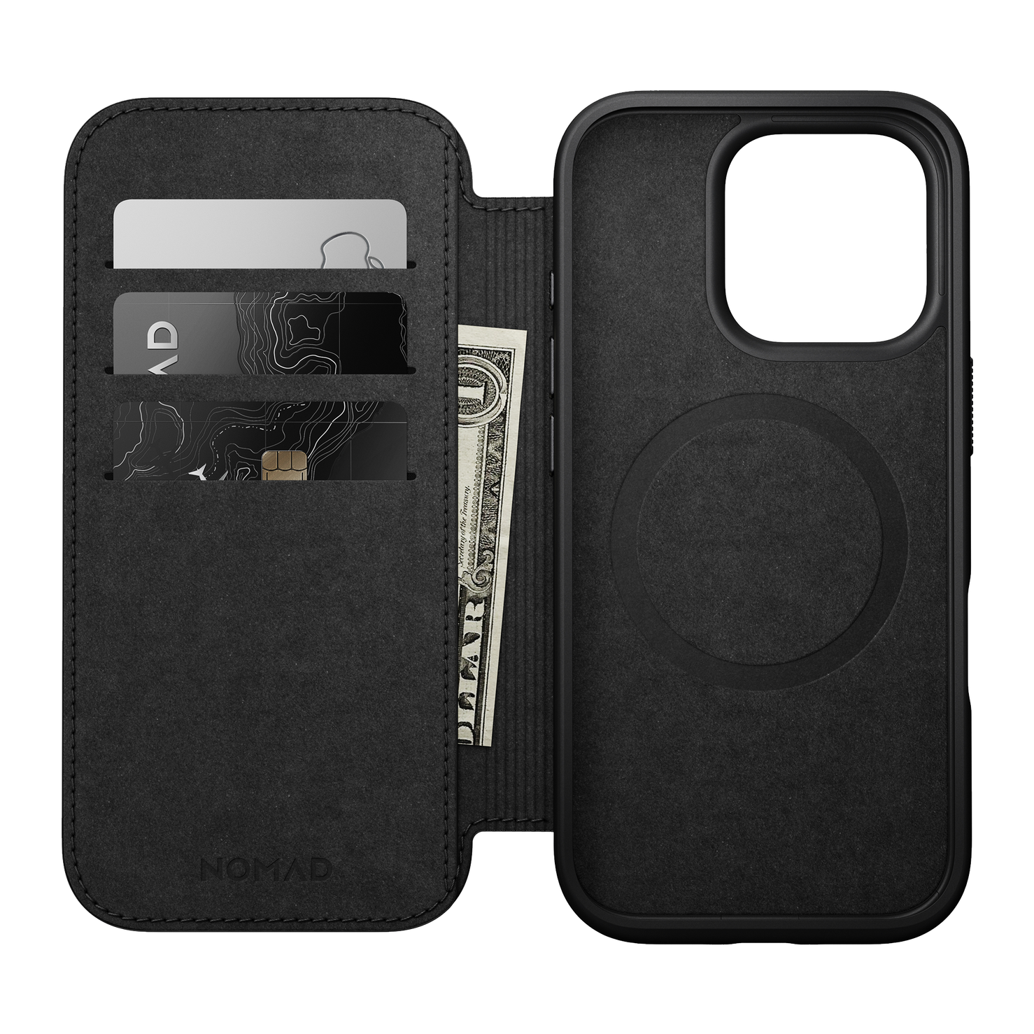 Nomad Modern Leather Folio for iPhone 16 Pro - Brown