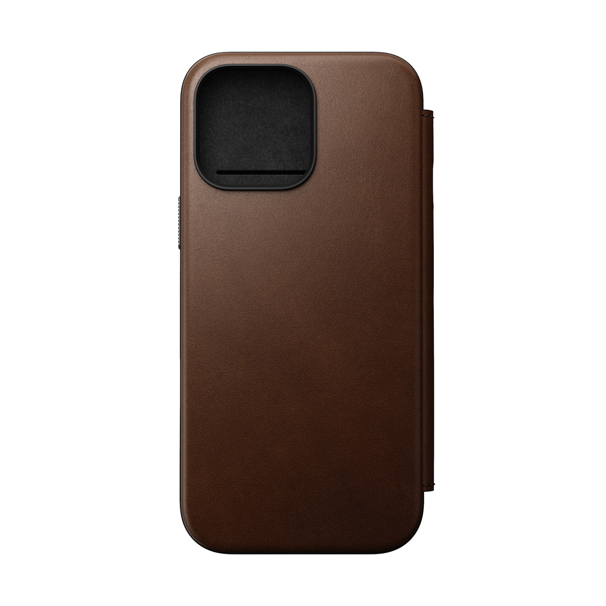 Nomad Modern Leather Folio for iPhone 16 Pro Max - Brown - Open Nomad Modern Leather Folio for iPhone 16 Pro Max - Brown - Open