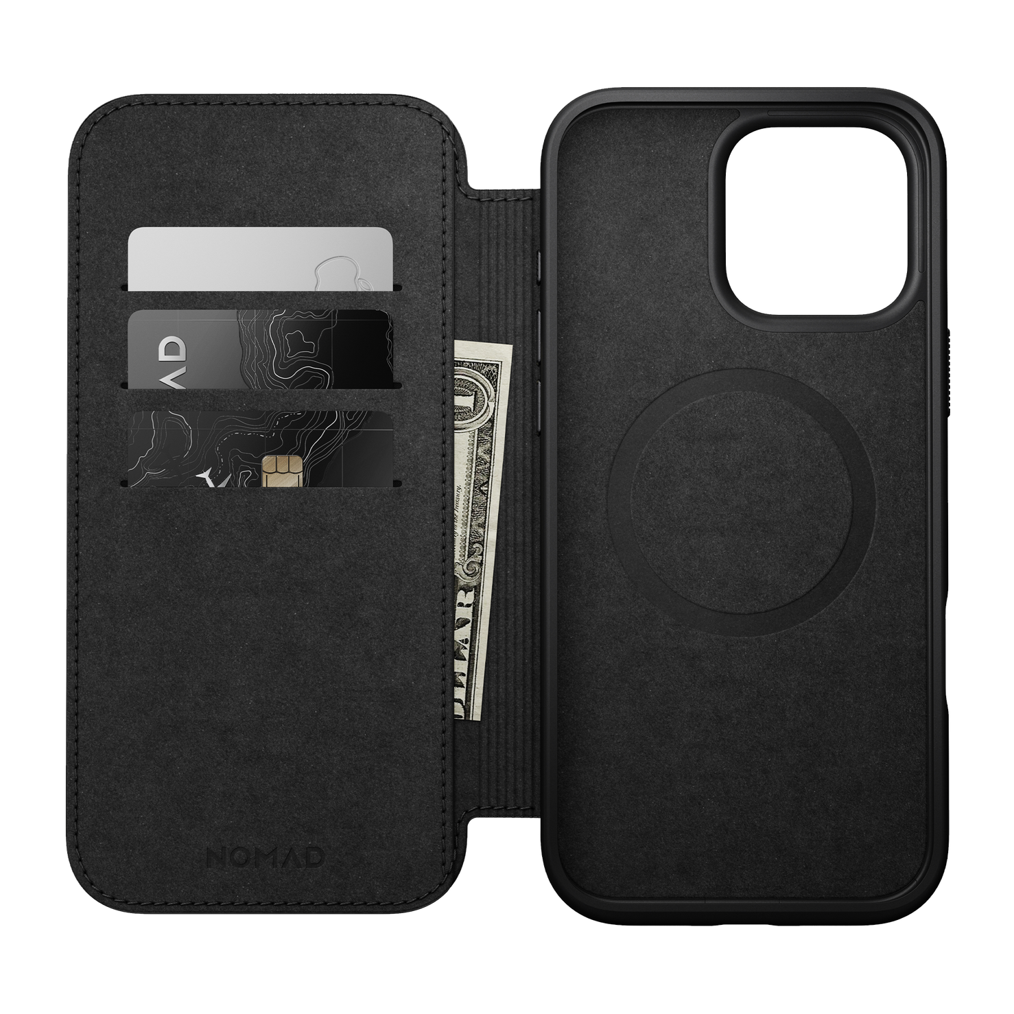 Nomad Modern Leather Folio for iPhone 16 Pro Max - Brown - Open Box