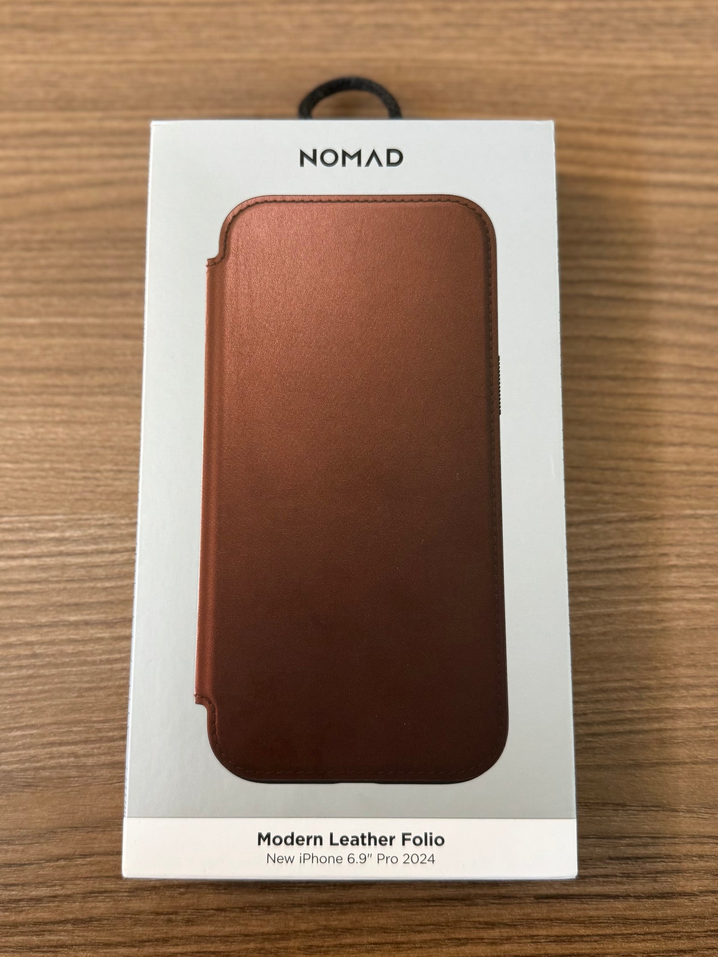 Nomad Modern Leather Folio for iPhone 16 Pro Max - Brown - Open Nomad Modern Leather Folio for iPhone 16 Pro Max - Brown - Open