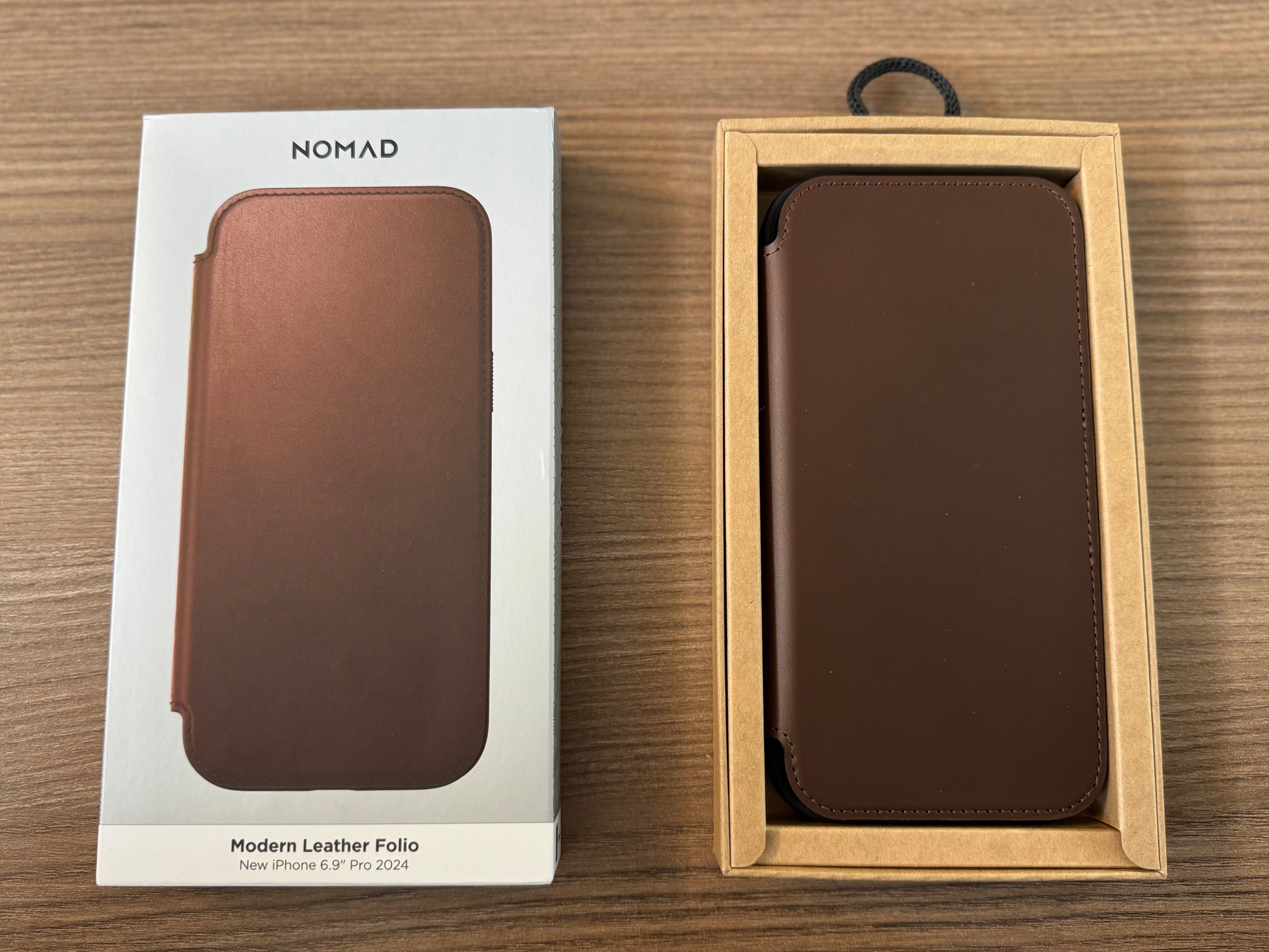 Nomad Modern Leather Folio for iPhone 16 Pro Max - Brown - Open Box