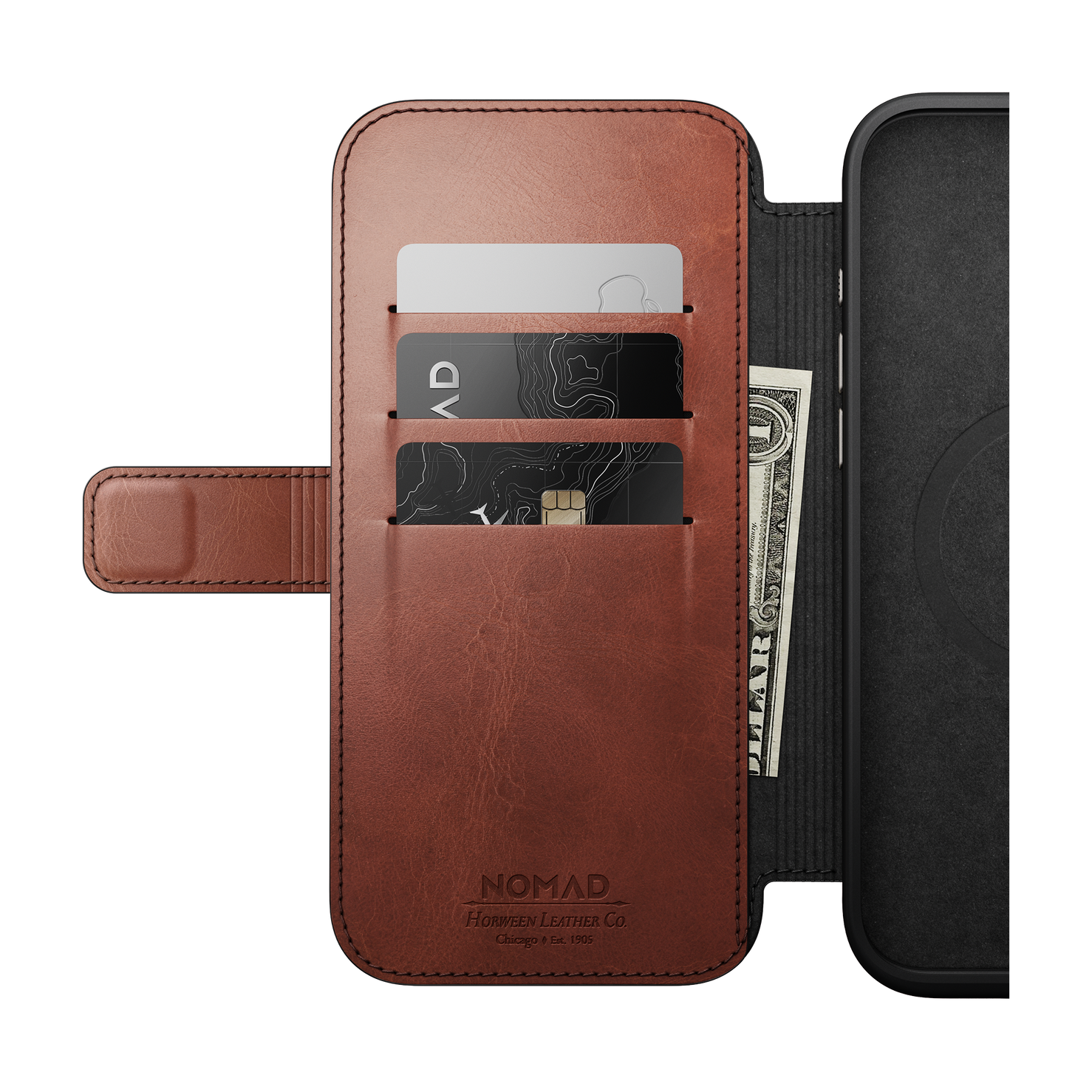 Nomad Modern Leather Folio with Horween Leather for iPhone 16 Pro Max - Olde Dublin - Limited Edition