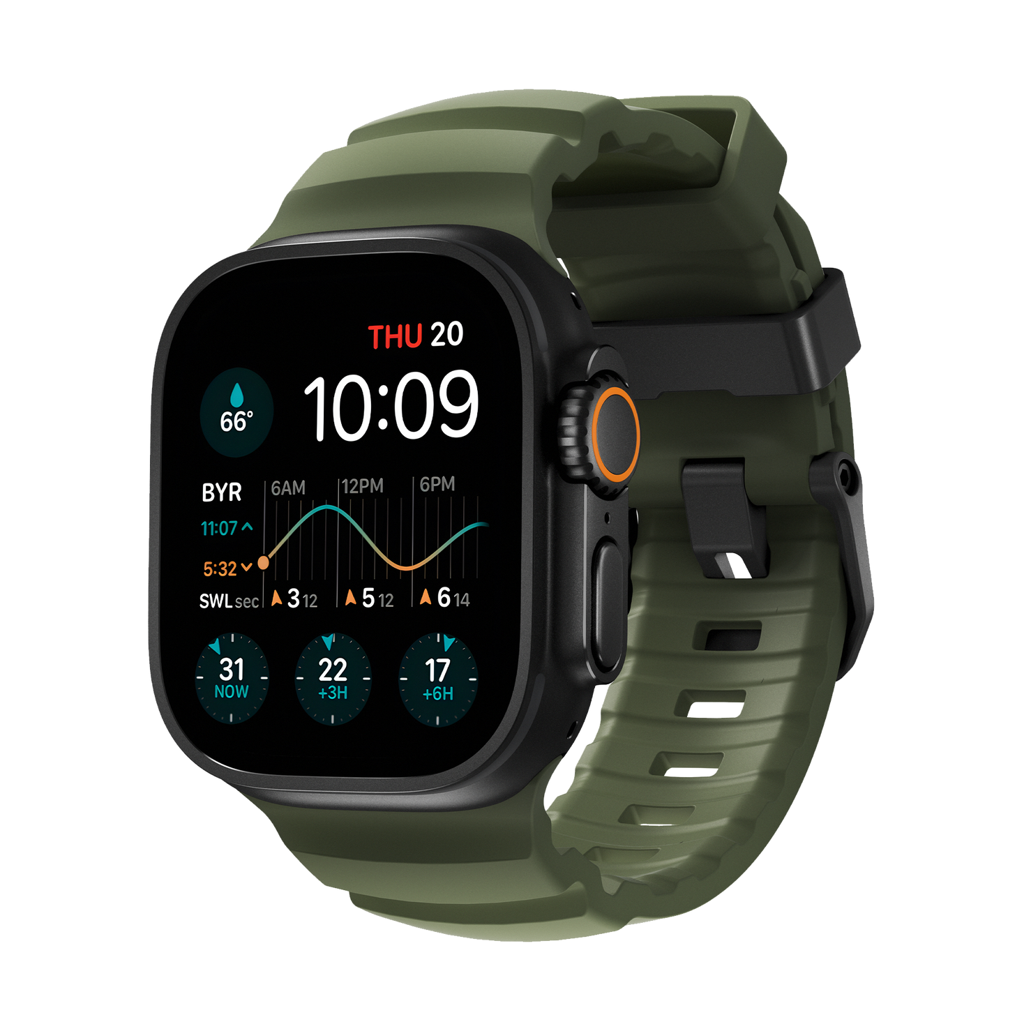 Nomad Rocky Point Band - 46/49mm - Forest - Black Hardware