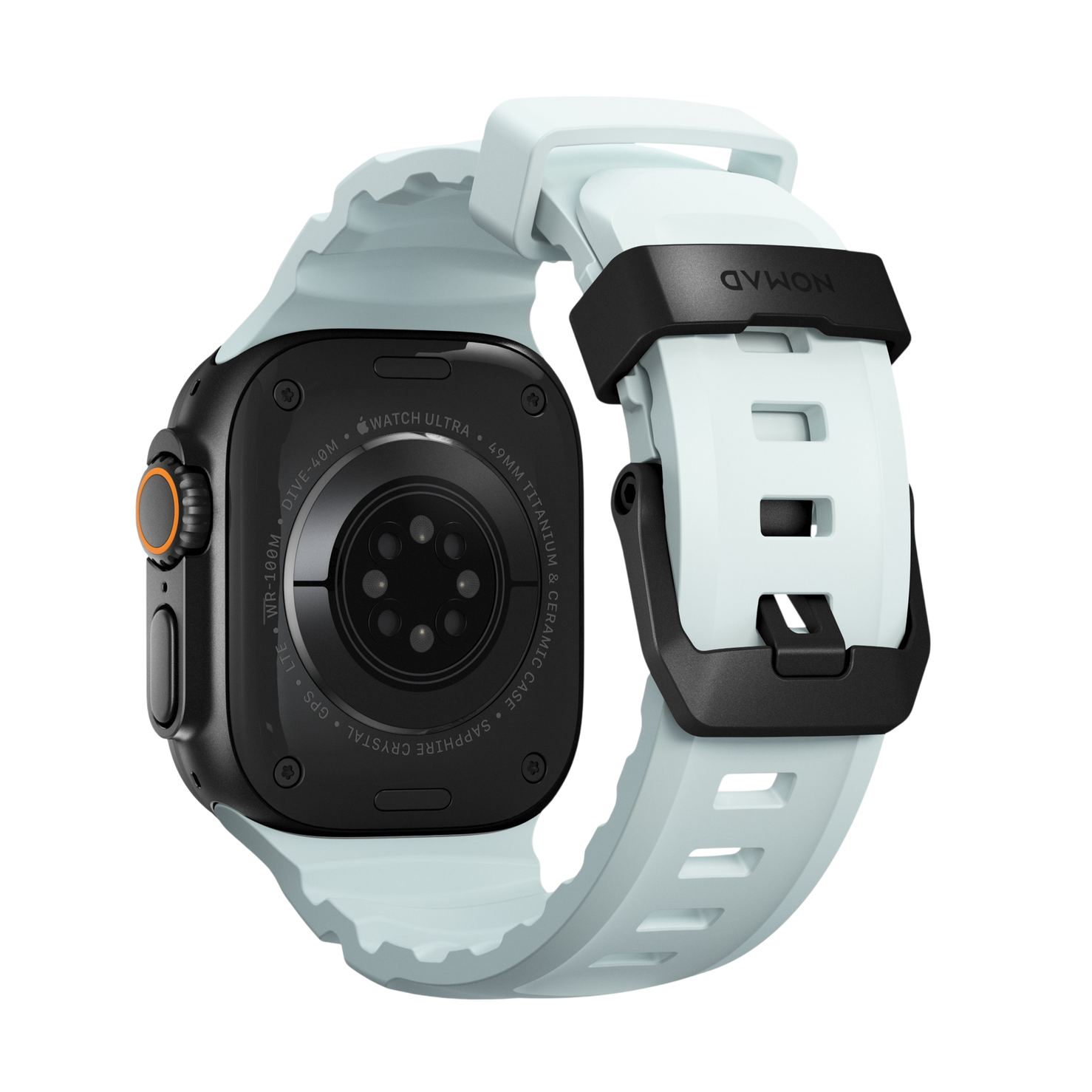 Nomad Rocky Point Band - 46/49mm - Icy Blue Glow - Black Hardware - Limited Edition