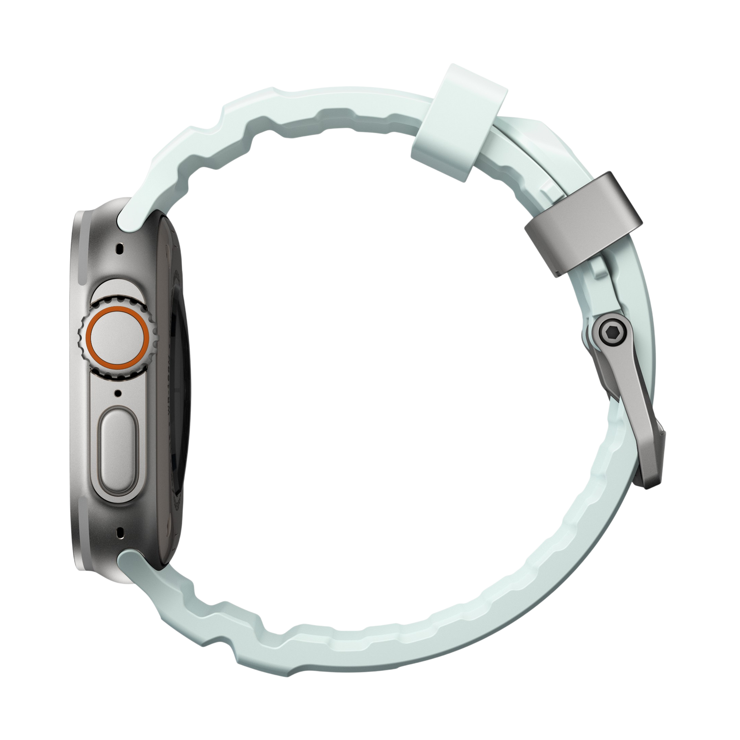 Nomad Rocky Point Band - 46/49mm - Icy Blue Glow - Natural Hardware - Limited Edition