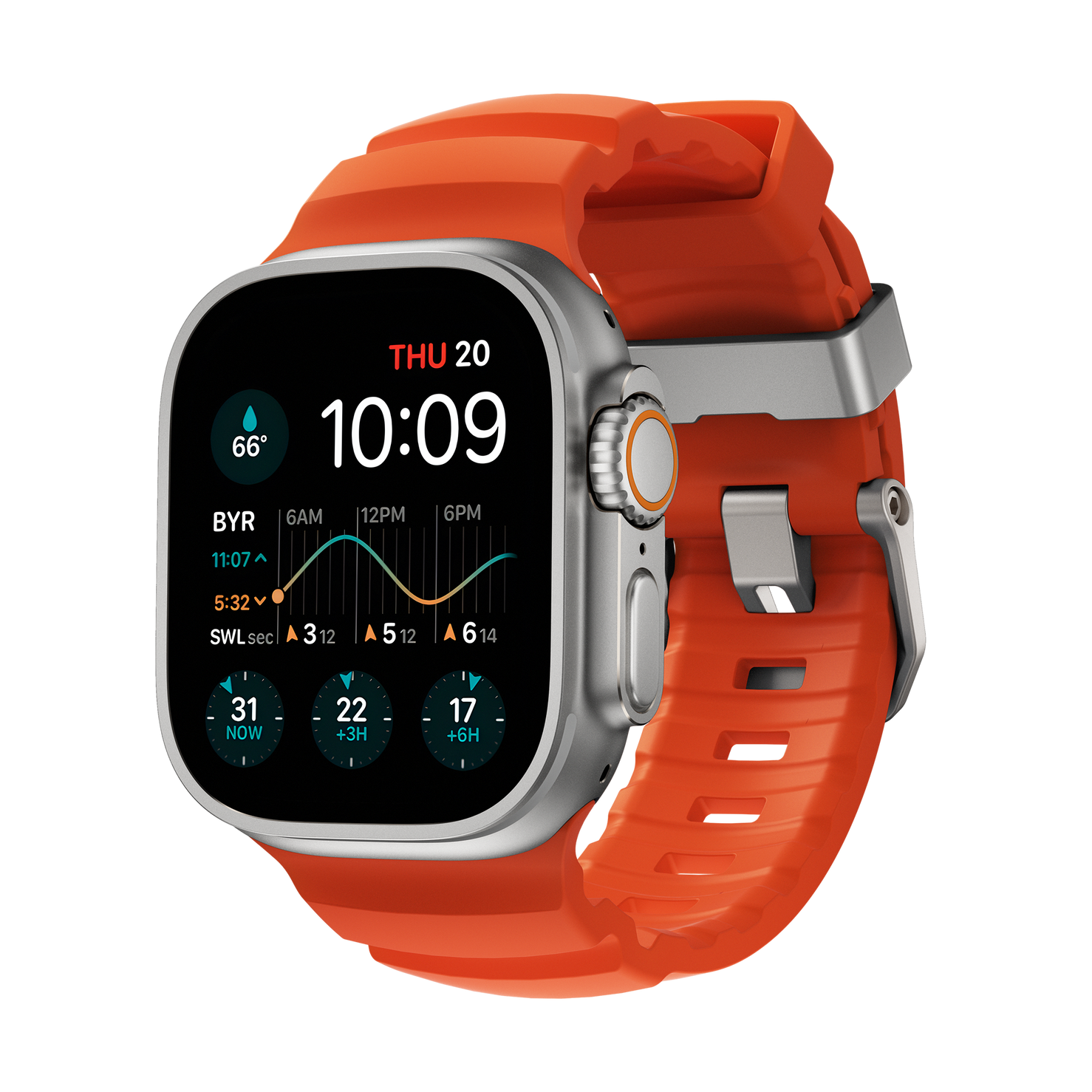 Nomad Rocky Point Band - 46/49mm - Natural Hardware - Magma